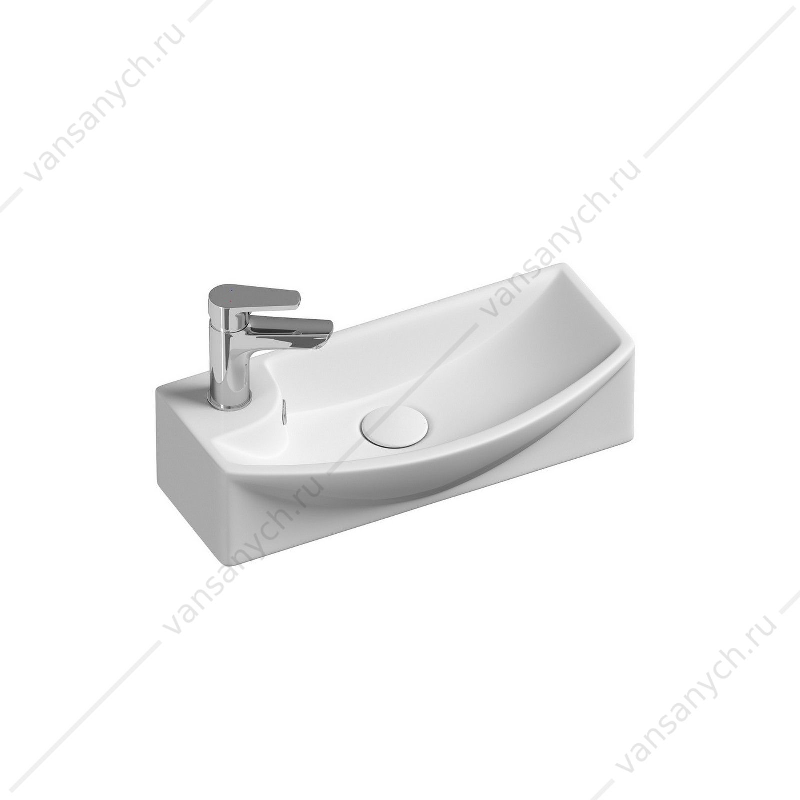 Раковина 46см Ceramica Nova ELEMENT CN6038R подвесная белый CERAMICA NOVA (Италия) купить в Тюмени (Ван Саныч™)