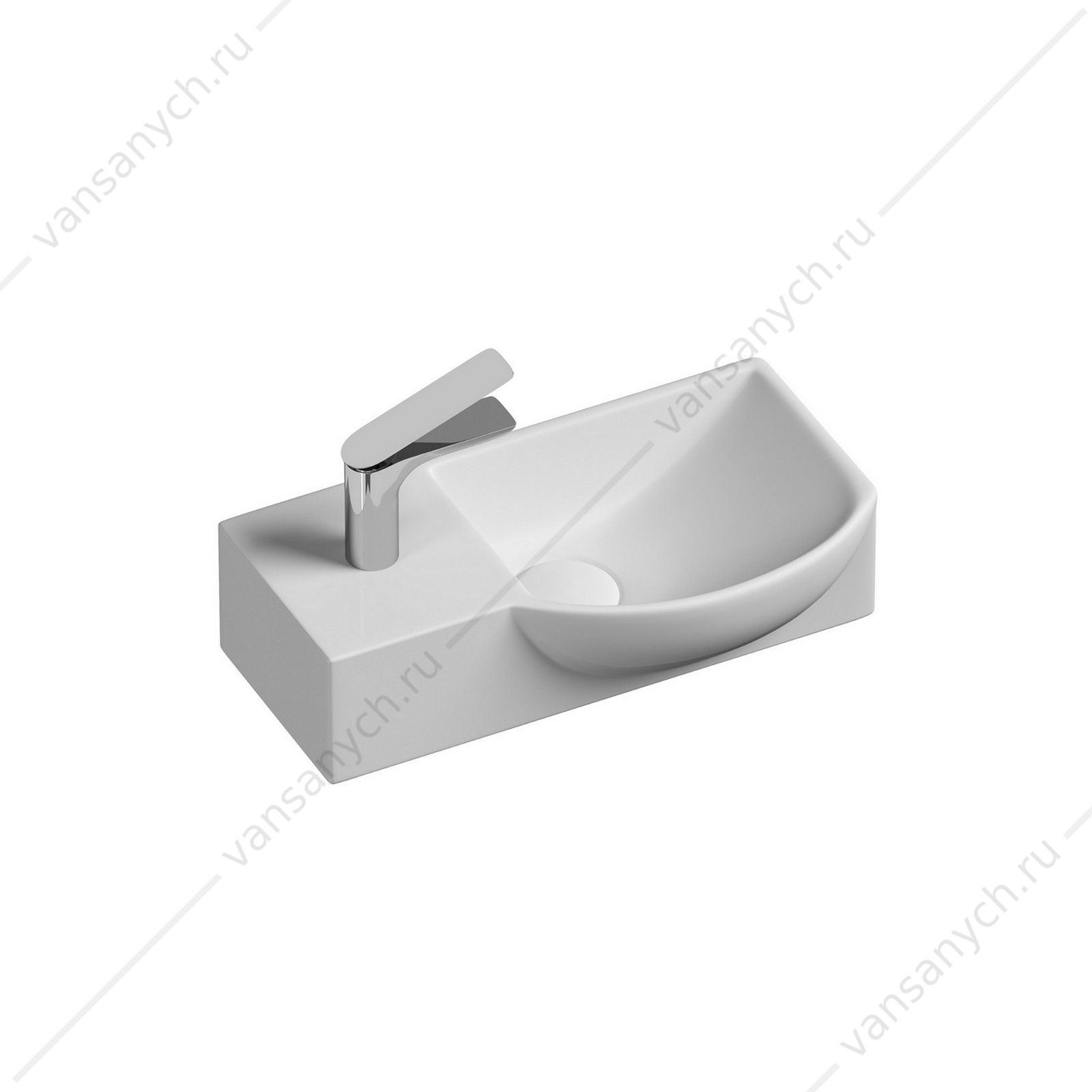 Раковина 40см Ceramica Nova ELEMENT CN6039R подвесная белый CERAMICA NOVA (Италия) купить в Тюмени (Ван Саныч™)
