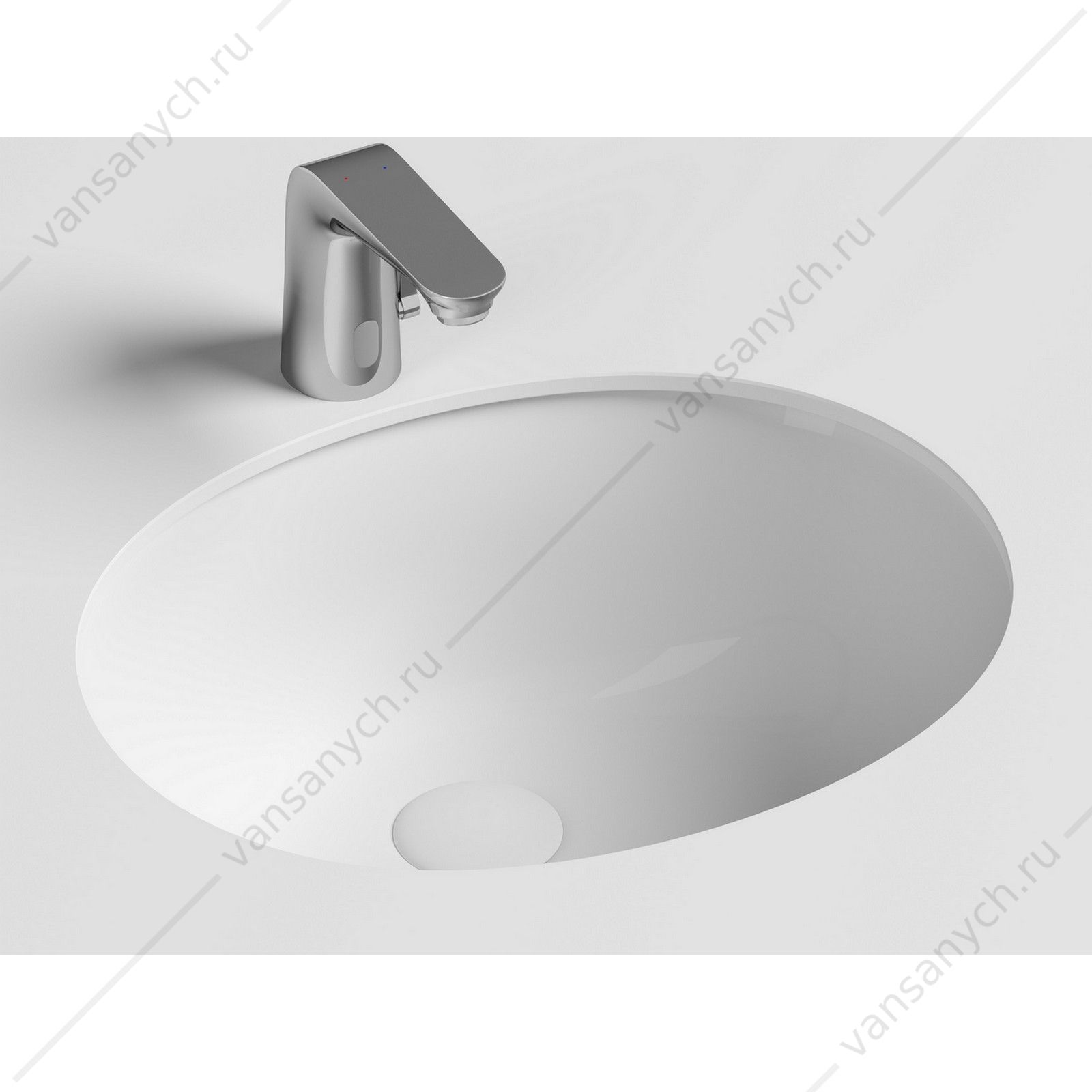 Раковина 51см Ceramica Nova ELEMENT CN6042 встраиваемая белый CERAMICA NOVA (Италия) купить в Тюмени (Ван Саныч™)
