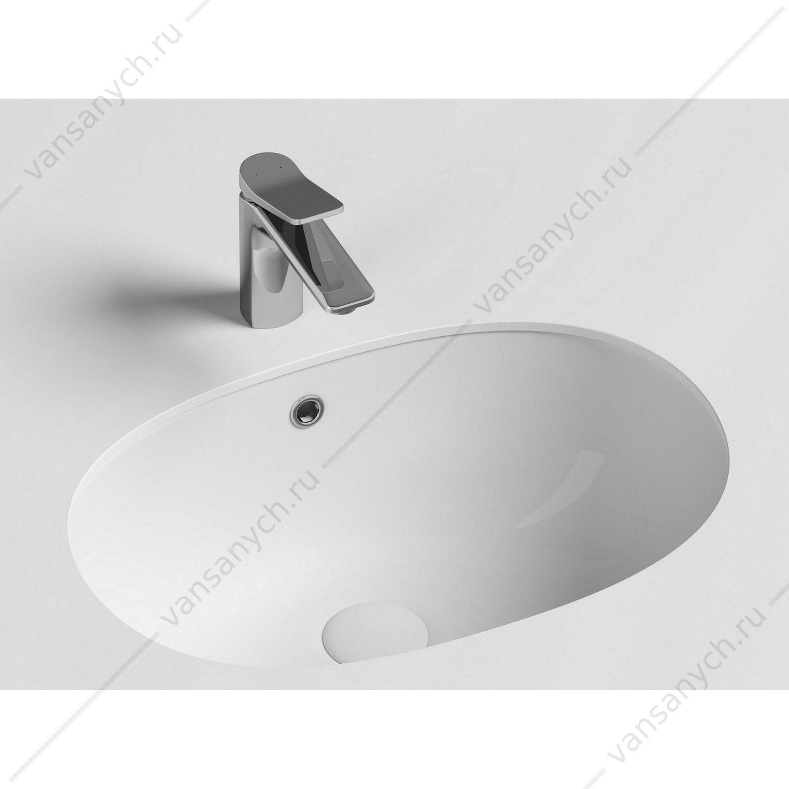 Раковина 57см Ceramica Nova ELEMENT CN6044 встраиваемая белый CERAMICA NOVA (Италия) купить в Тюмени (Ван Саныч™)