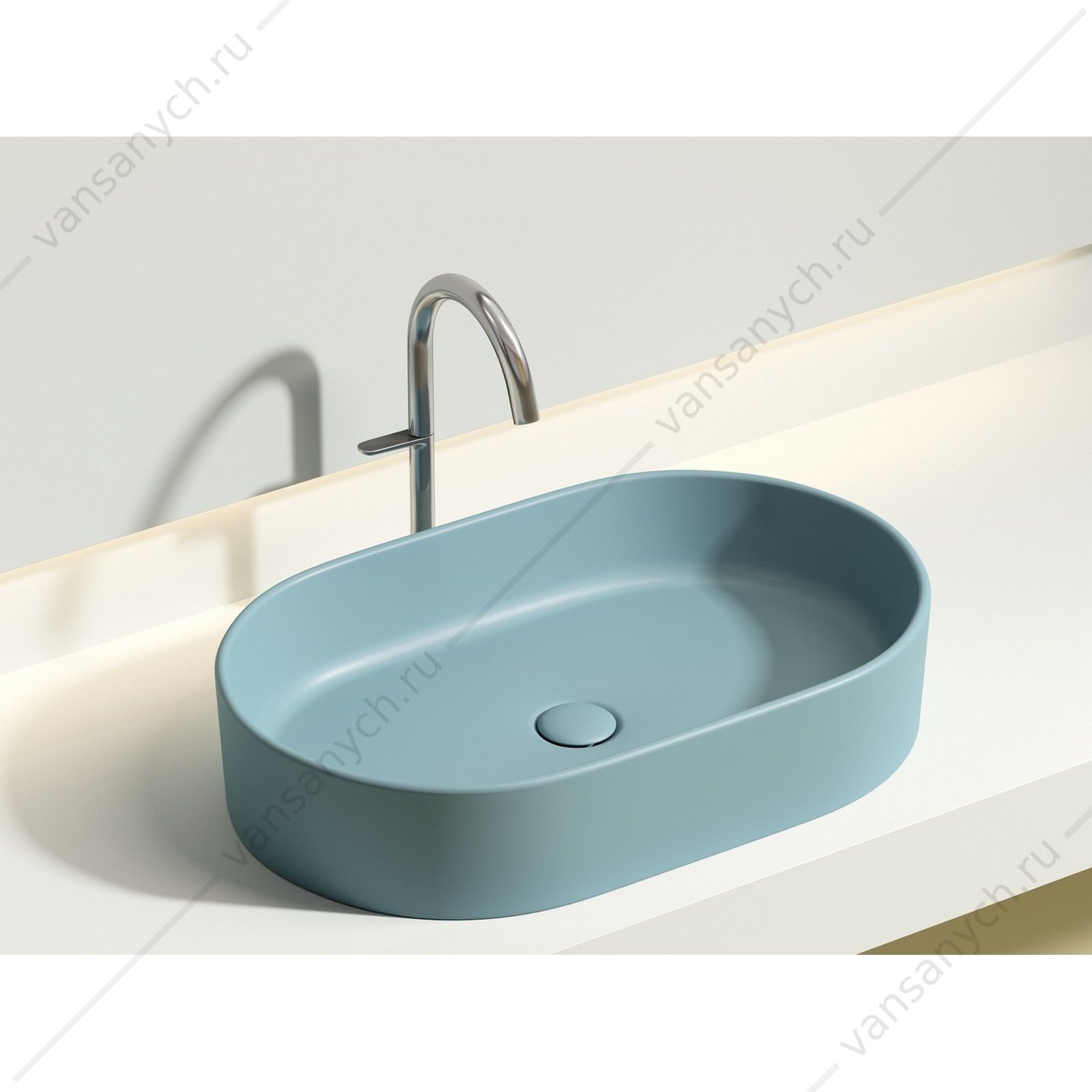Раковина 61см Ceramica Nova ELEMENT CN6048MLG накладная зеленый матовый CERAMICA NOVA (Италия) купить в Тюмени (Ван Саныч™)