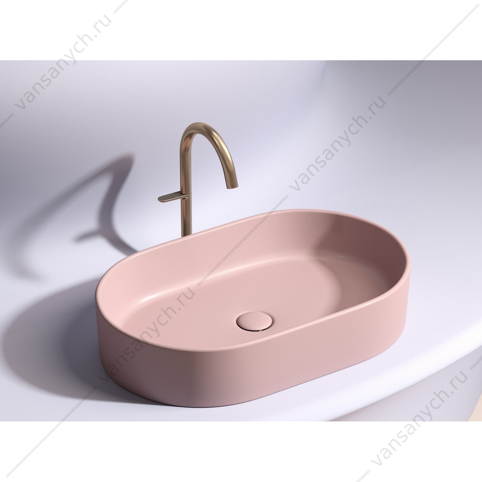 Раковина 61см Ceramica Nova ELEMENT CN6048MP накладная розовый матовый CERAMICA NOVA (Италия) купить в Тюмени (Ван Саныч™)