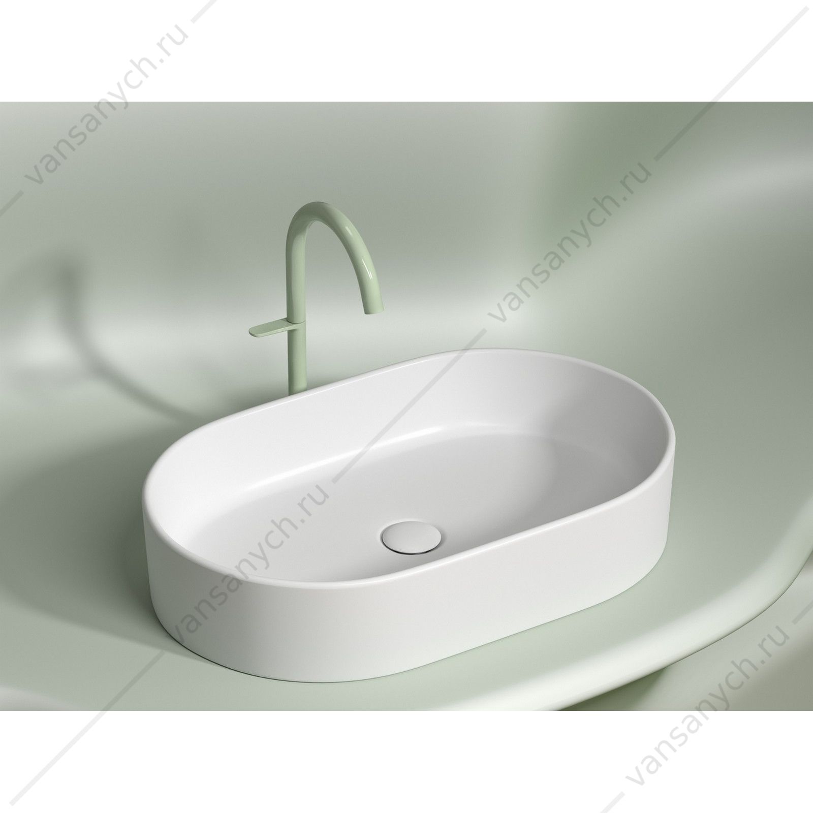 Раковина 61см Ceramica Nova ELEMENT CN6048MW накладная белый матовый CERAMICA NOVA (Италия) купить в Тюмени (Ван Саныч™)