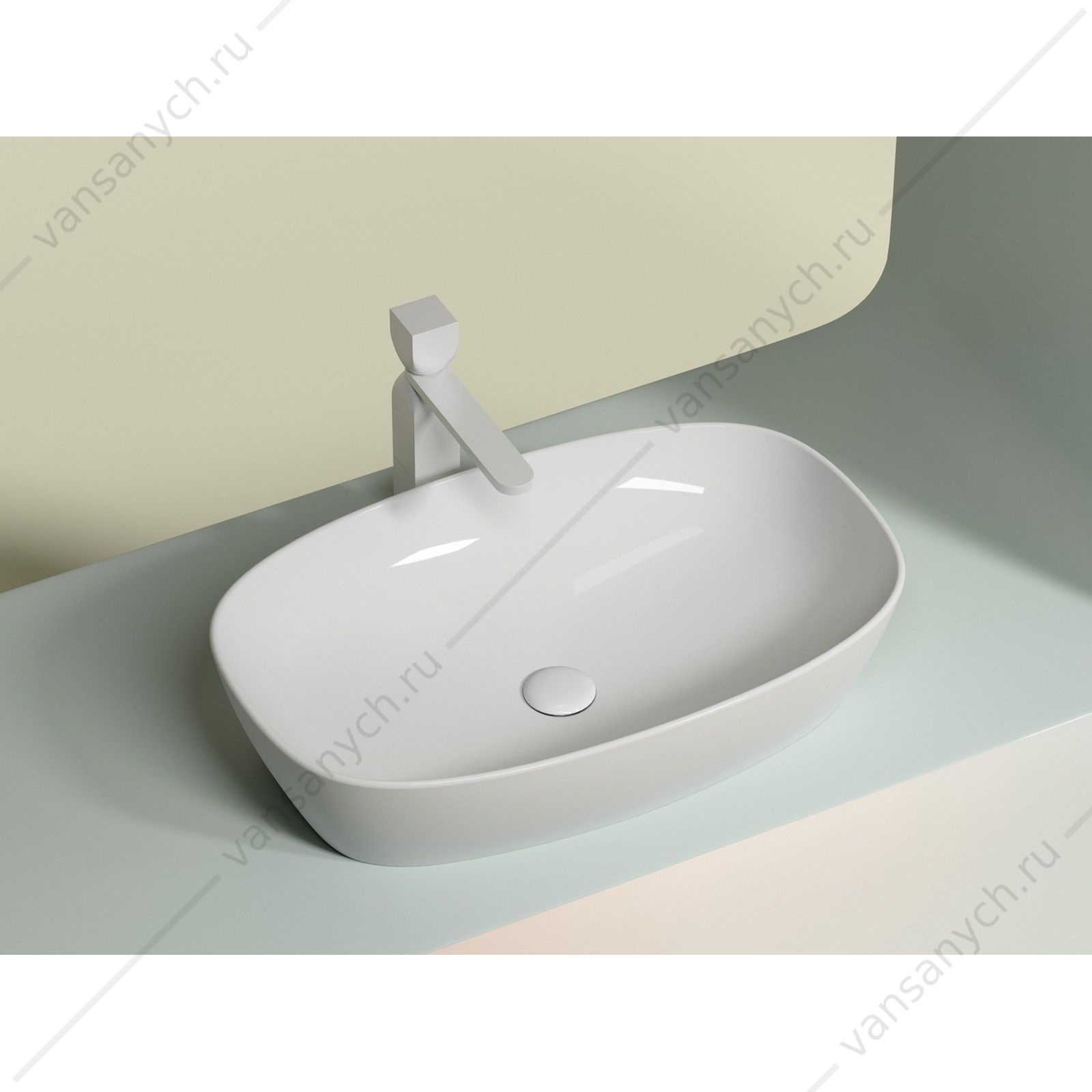 Раковина 60см Ceramica Nova ELEMENT CN6049 накладная белый CERAMICA NOVA (Италия) купить в Тюмени (Ван Саныч™)