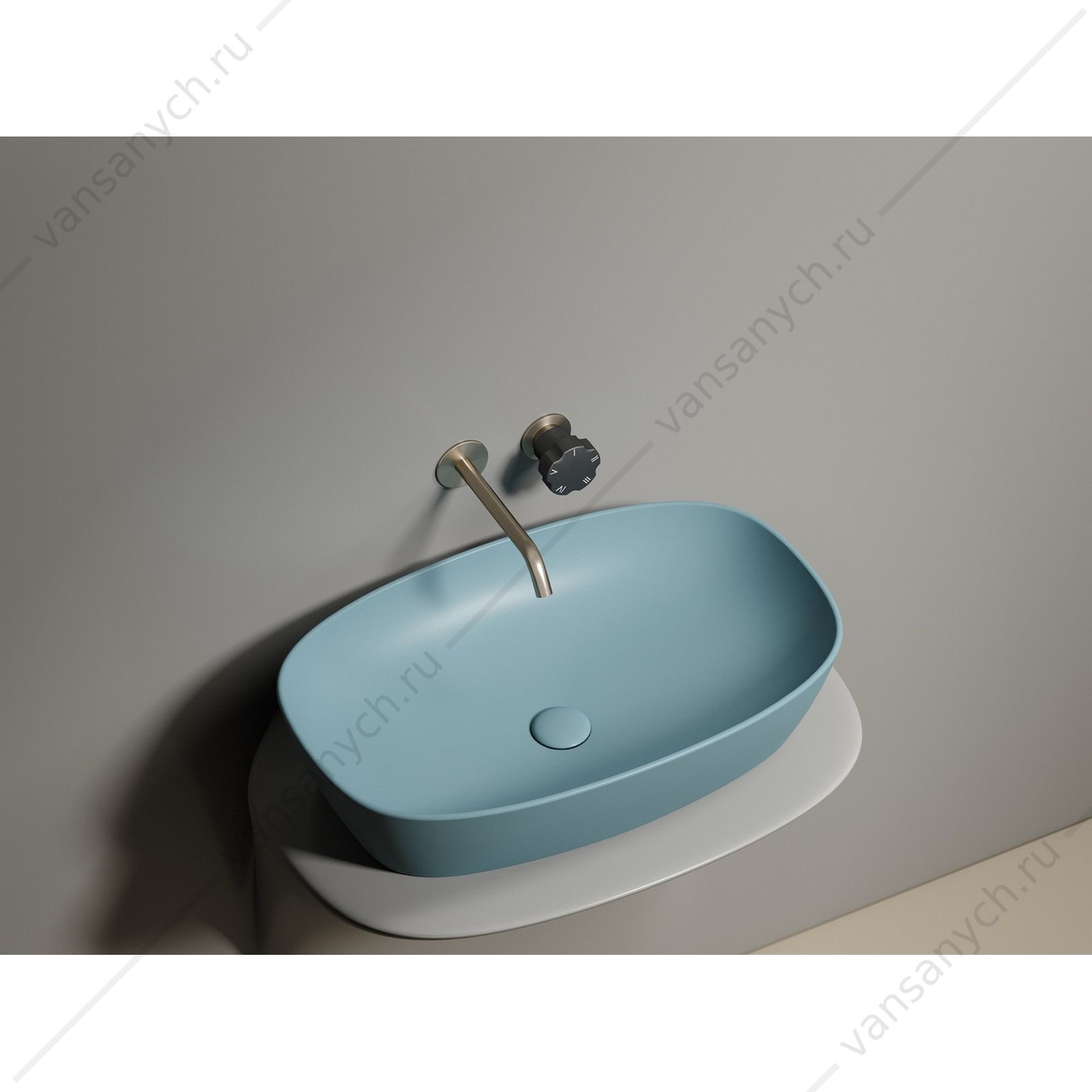 Раковина 60см Ceramica Nova ELEMENT CN6049MLG накладная зеленый матовый CERAMICA NOVA (Италия) купить в Тюмени (Ван Саныч™)