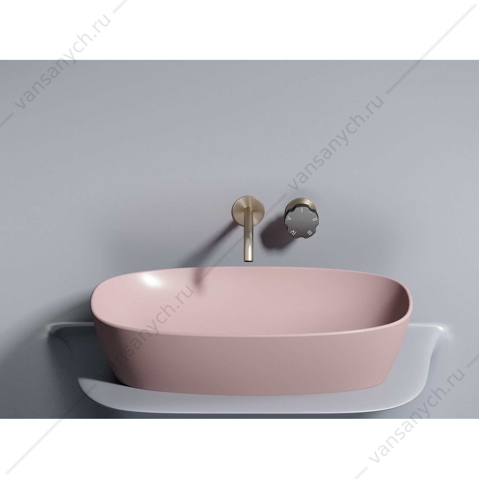 Раковина 60см Ceramica Nova ELEMENT CN6049MP накладная розовый матовый CERAMICA NOVA (Италия) купить в Тюмени (Ван Саныч™)