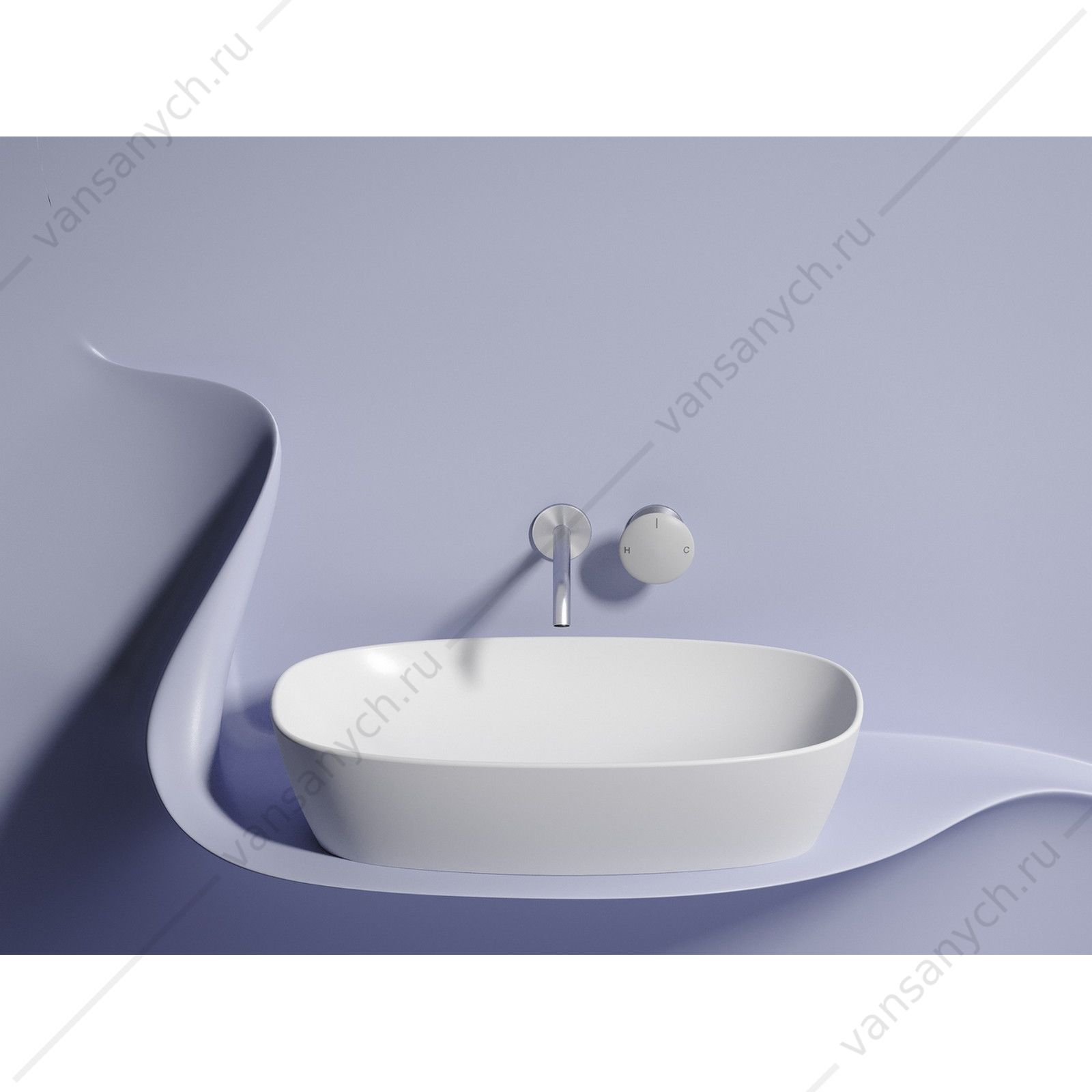 Раковина 60см Ceramica Nova ELEMENT CN6049MW накладная белый матовый CERAMICA NOVA (Италия) купить в Тюмени (Ван Саныч™)