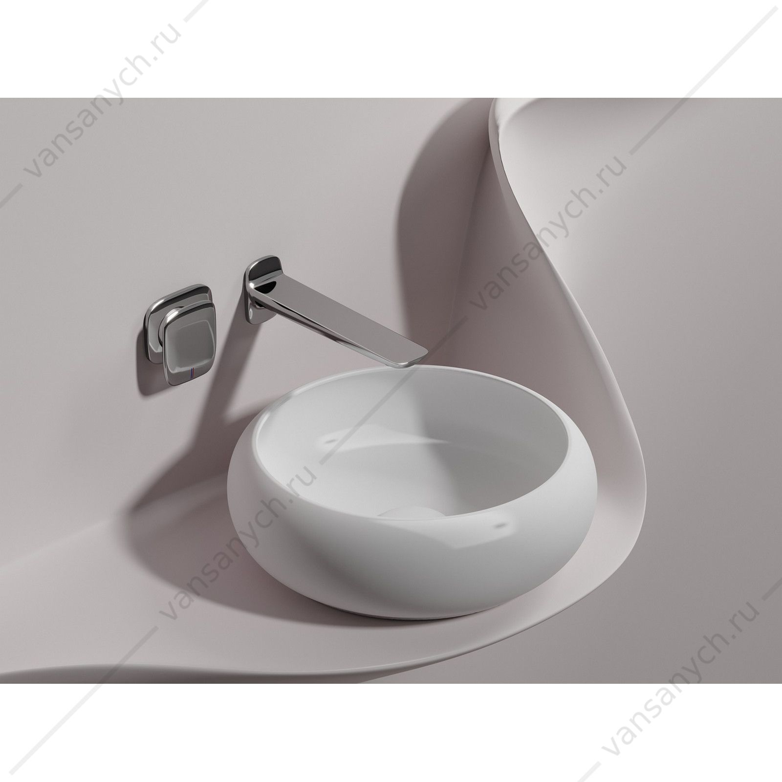 Раковина 36см Ceramica Nova ELEMENT CN6050MW накладная белый матовый CERAMICA NOVA (Италия) купить в Тюмени (Ван Саныч™)