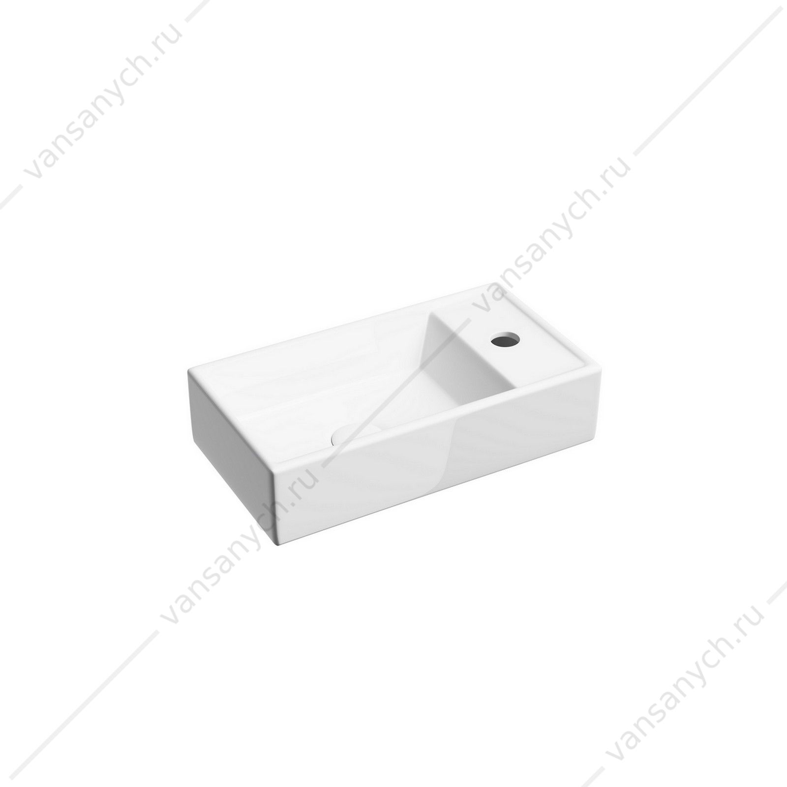 Раковина 42см Ceramica Nova ELEMENT CN6051L подвесная белый CERAMICA NOVA (Италия) купить в Тюмени (Ван Саныч™)