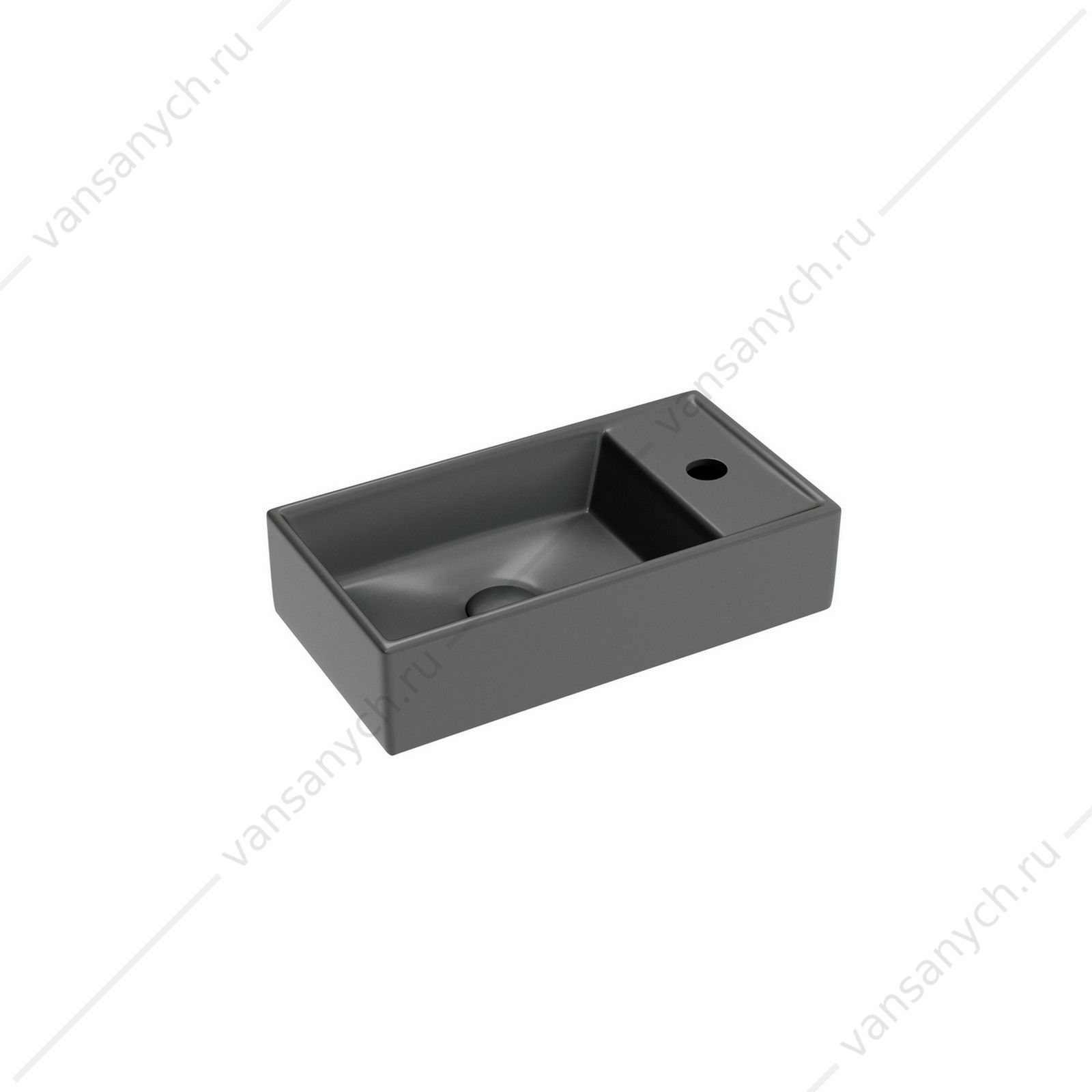 Раковина 42см Ceramica Nova ELEMENT CN6051LMDH подвесная темный антрацит матовый CERAMICA NOVA (Италия) купить в Тюмени (Ван Саныч™)