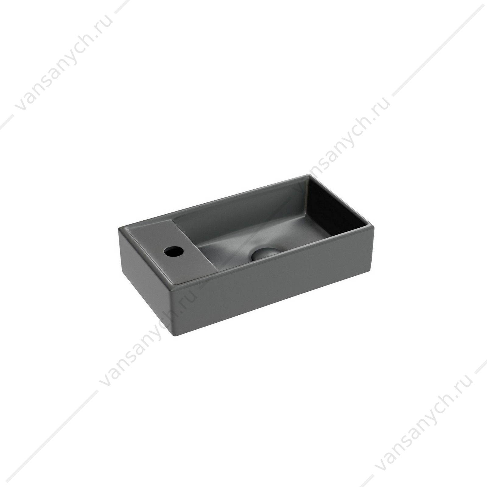 Раковина 42см Ceramica Nova ELEMENT CN6051RMDH подвесная темный антрацит матовый CERAMICA NOVA (Италия) купить в Тюмени (Ван Саныч™)