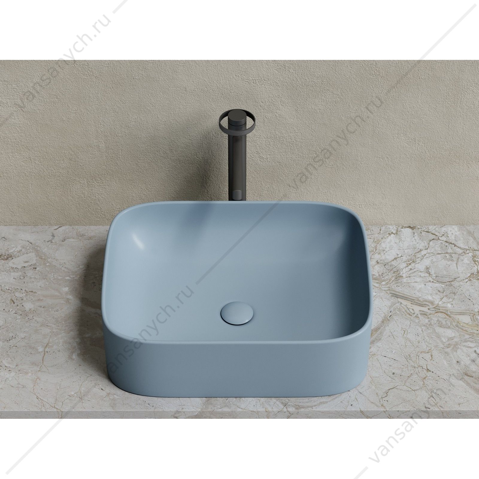 Раковина 51см Ceramica Nova ELEMENT CN6052MHL накладная серо-голубой матовый CERAMICA NOVA (Италия) купить в Тюмени (Ван Саныч™)