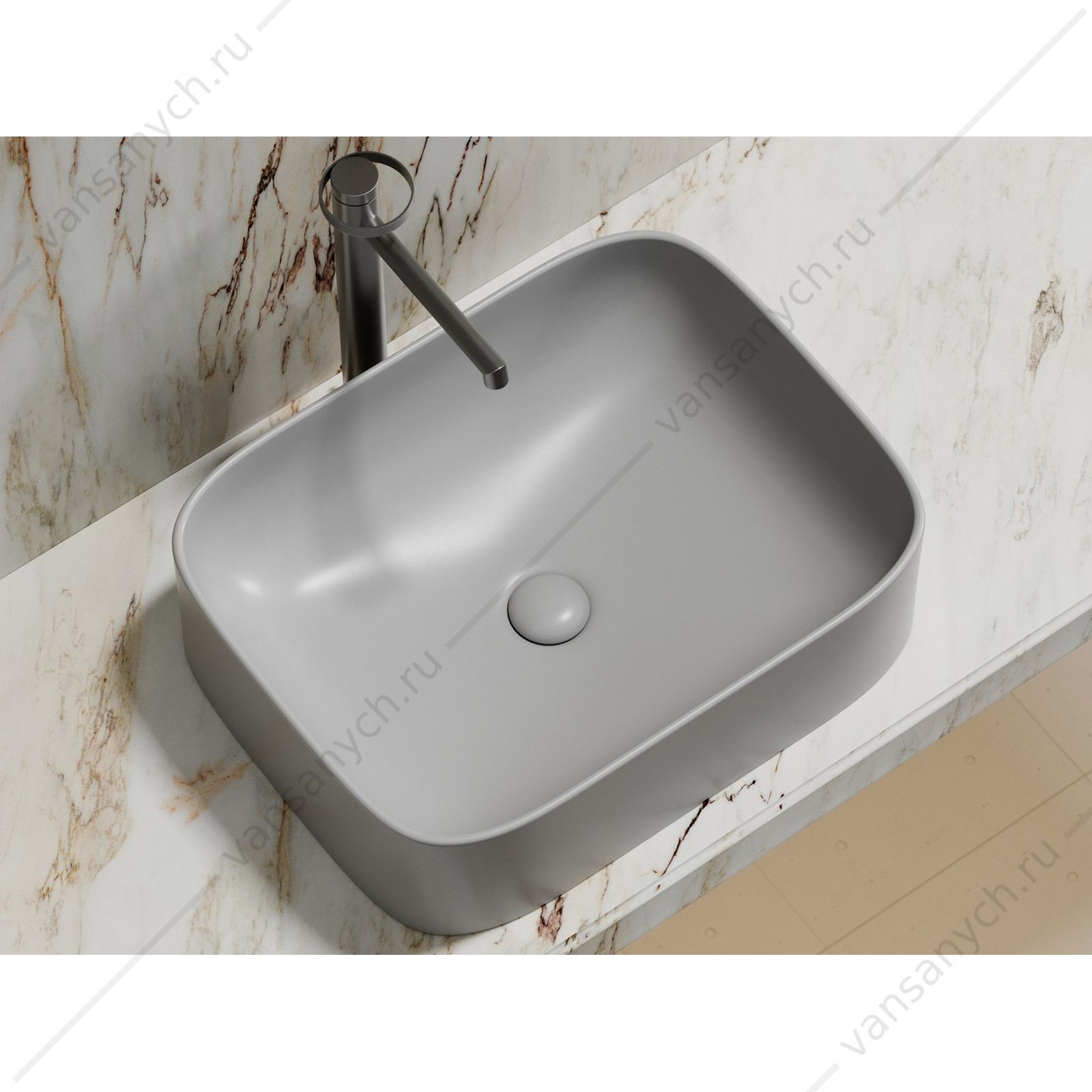 Раковина 51см Ceramica Nova ELEMENT CN6052MSG накладная серый матовый CERAMICA NOVA (Италия) купить в Тюмени (Ван Саныч™)