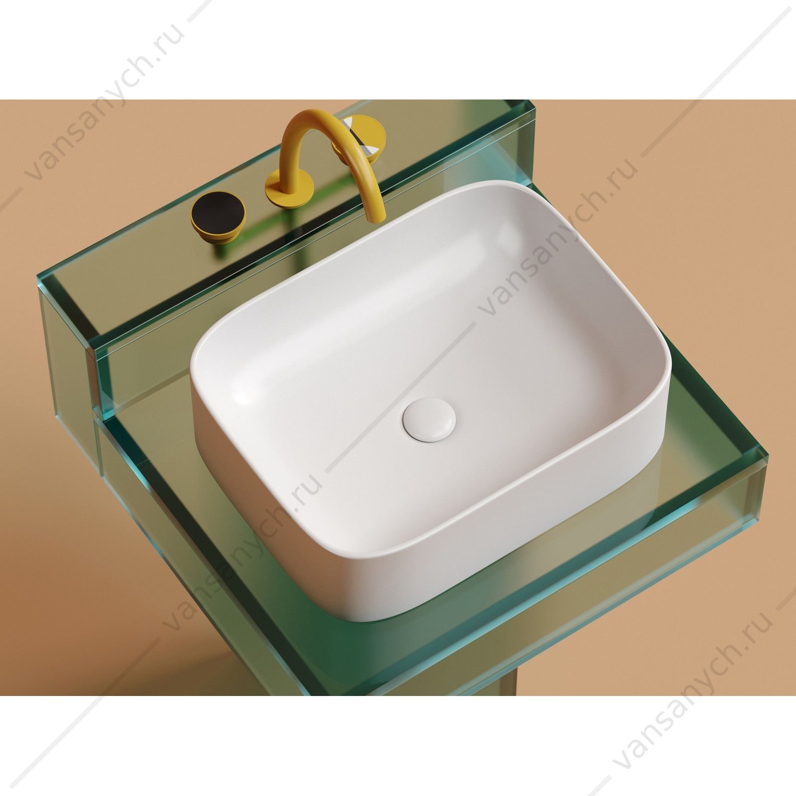 Раковина 51см Ceramica Nova ELEMENT CN6052MW накладная белый матовый CERAMICA NOVA (Италия) купить в Тюмени (Ван Саныч™)