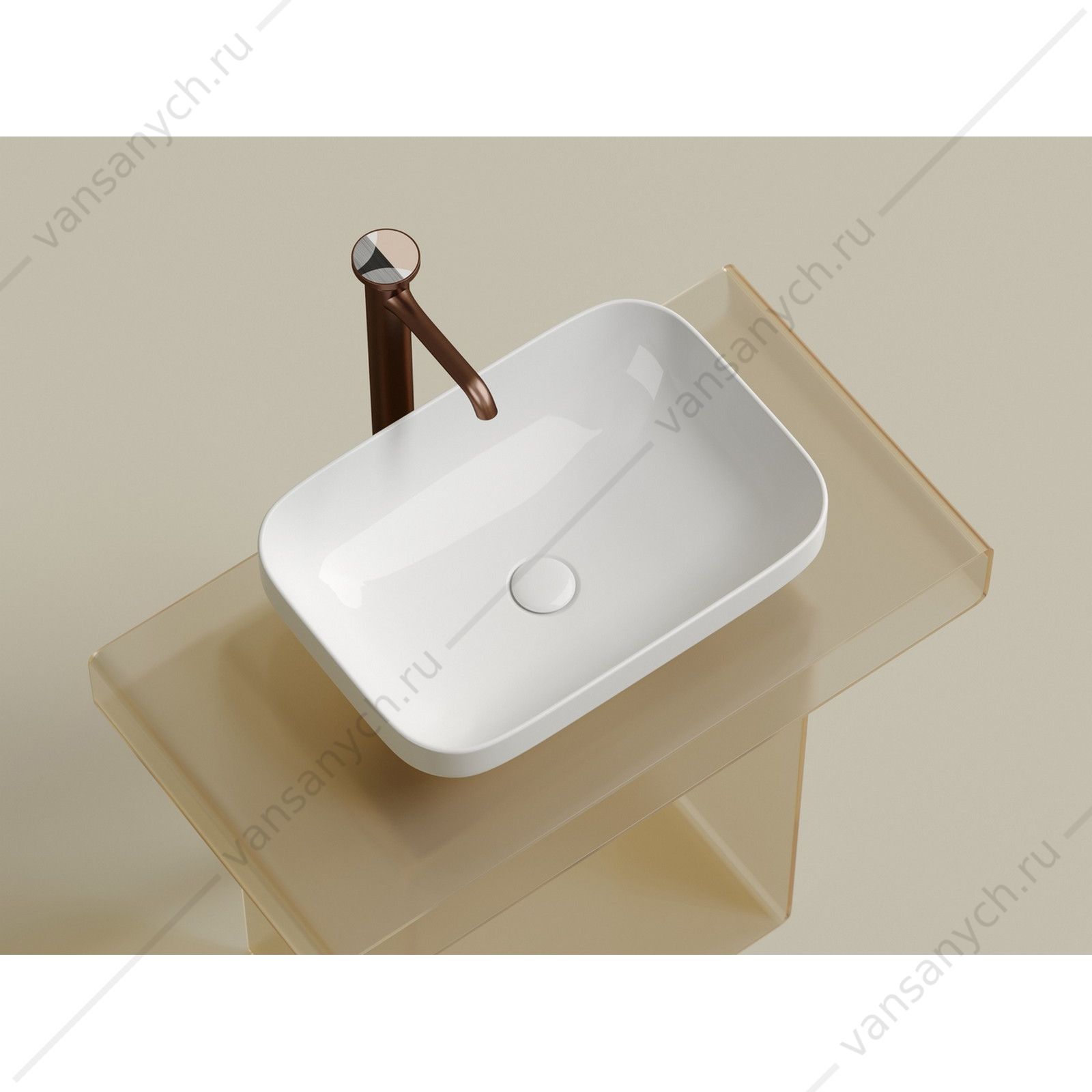 Раковина 50см Ceramica Nova ELEMENT CN6055 накладная белый CERAMICA NOVA (Италия) купить в Тюмени (Ван Саныч™)