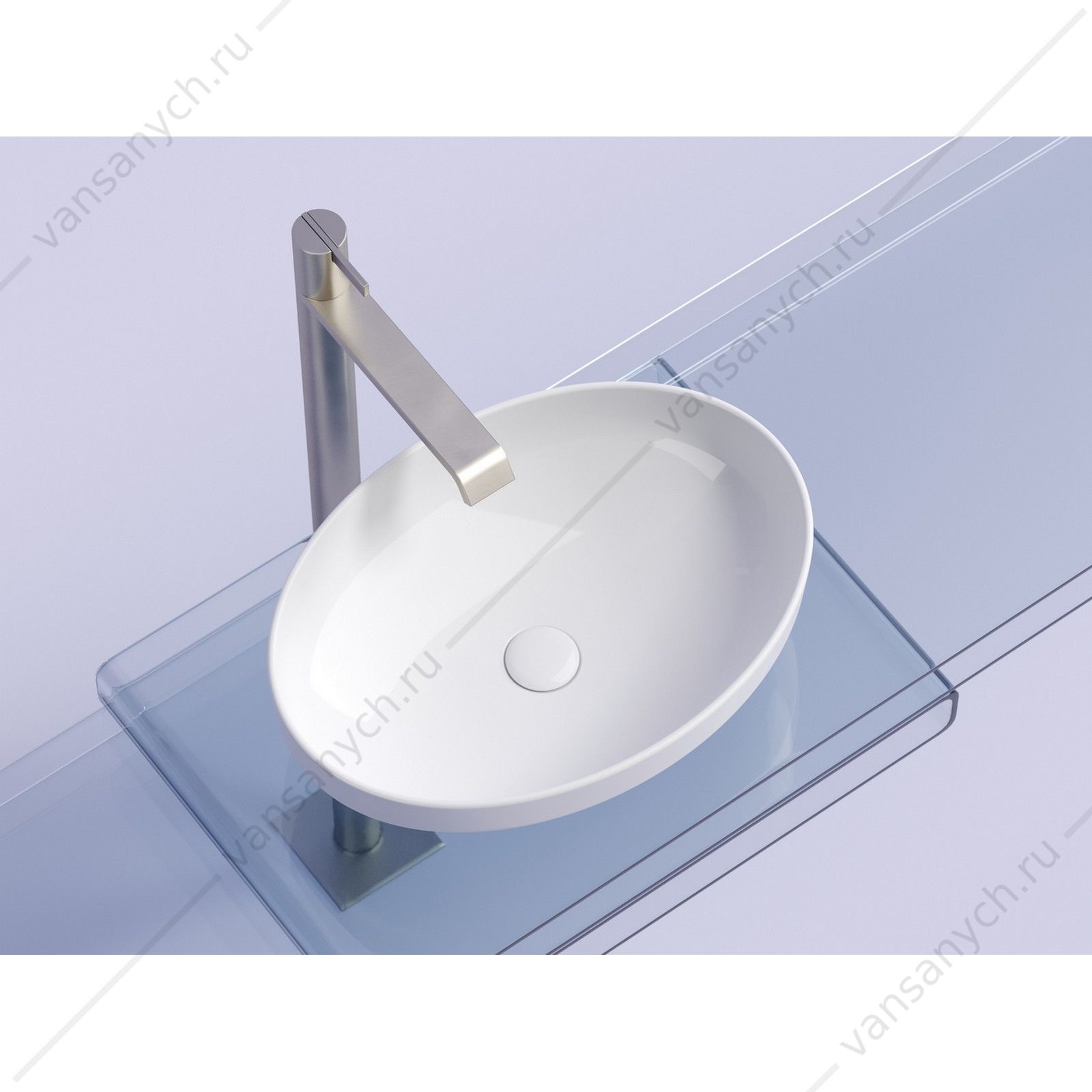 Раковина 50см Ceramica Nova ELEMENT CN6056 накладная белый CERAMICA NOVA (Италия) купить в Тюмени (Ван Саныч™)