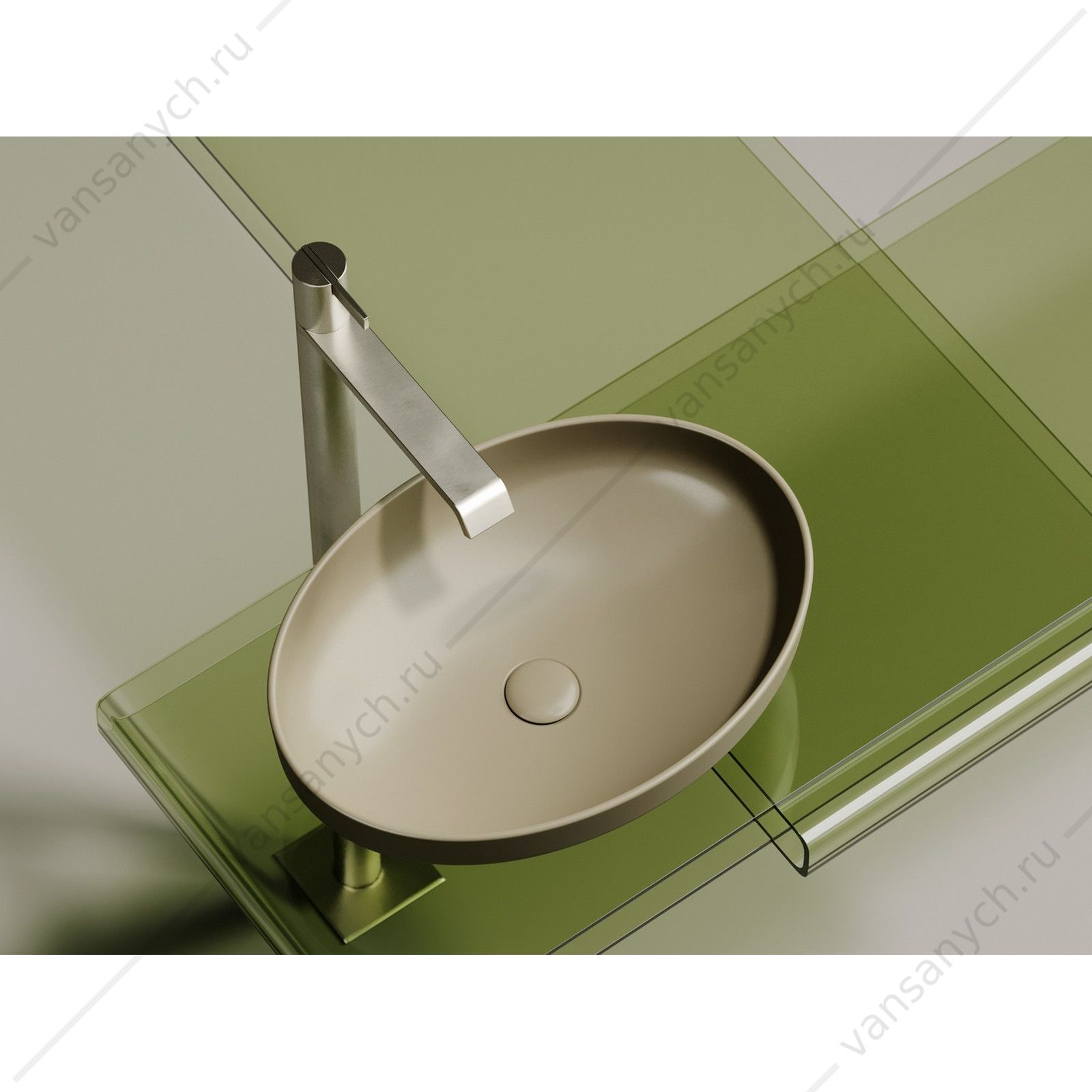 Раковина 50см Ceramica Nova ELEMENT CN6056MC накладная бежевый матовый CERAMICA NOVA (Италия) купить в Тюмени (Ван Саныч™)