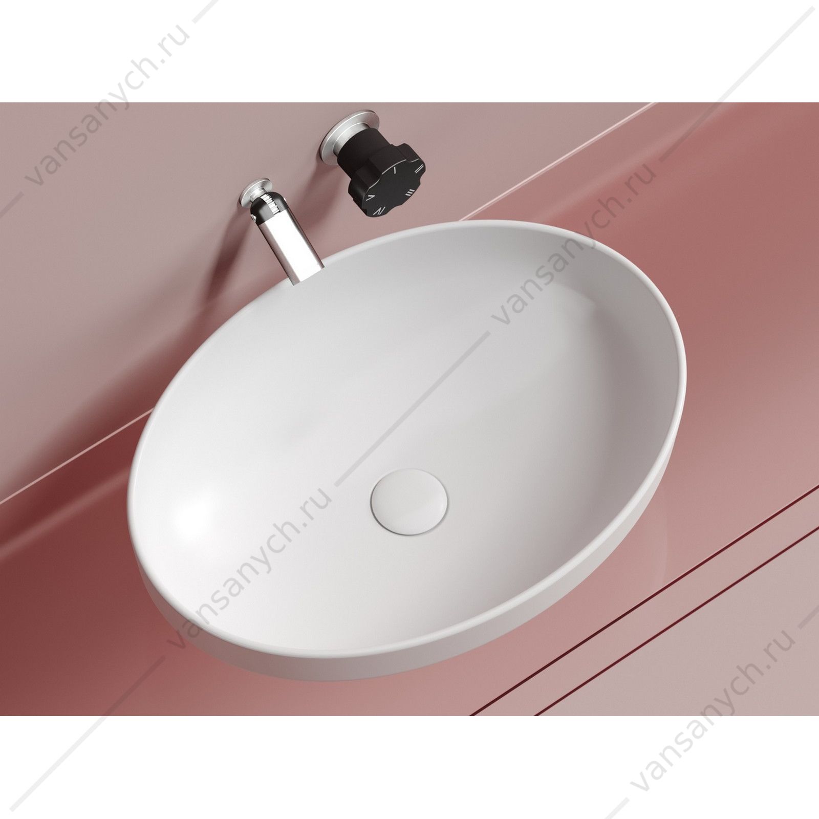 Раковина 50см Ceramica Nova ELEMENT CN6056MW накладная белый матовый CERAMICA NOVA (Италия) купить в Тюмени (Ван Саныч™)