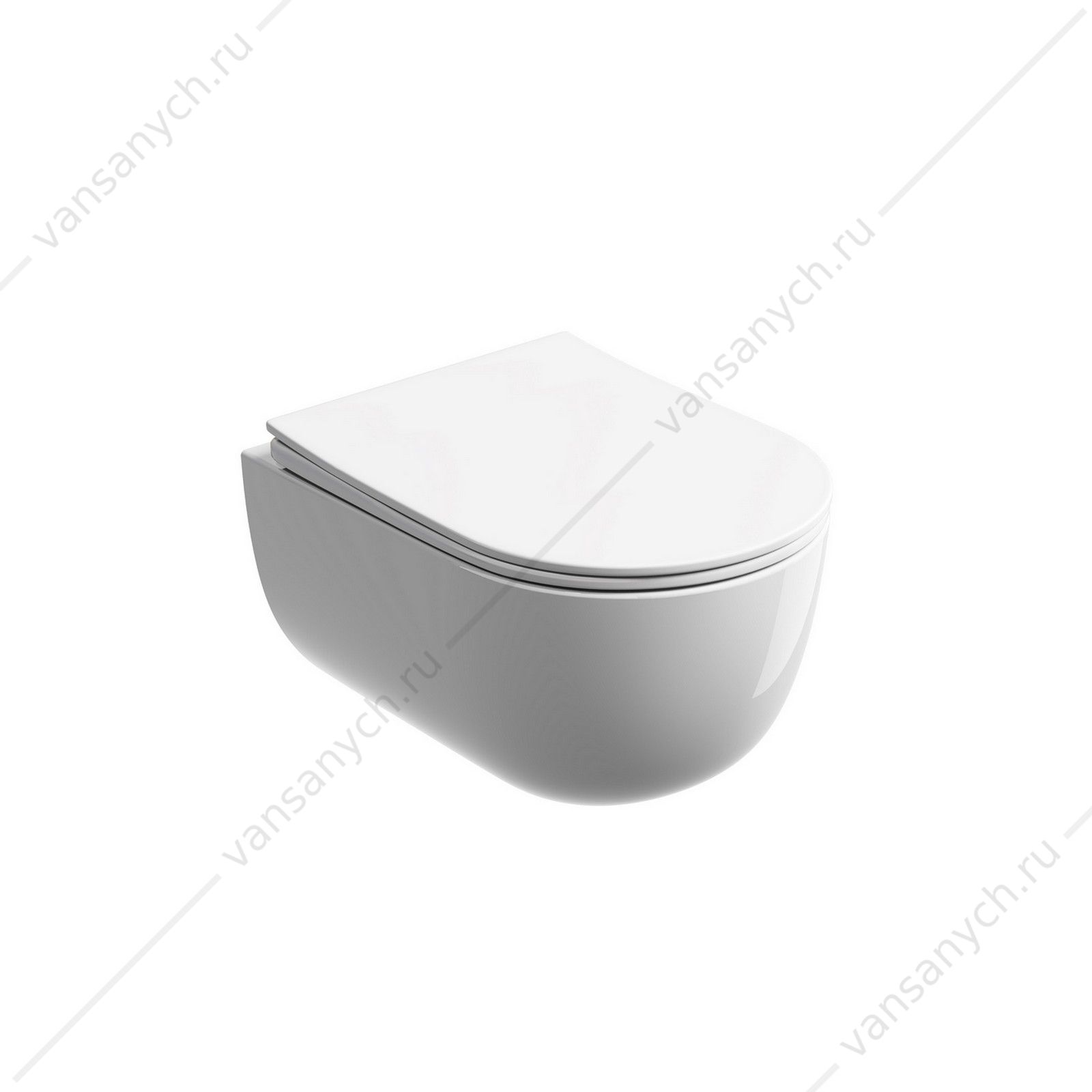 Унитаз безободковый с сиденьем микролифт Ceramica Nova MODENA CN6063 белый подвесной  CERAMICA NOVA (Италия) купить в Тюмени (Ван Саныч™)