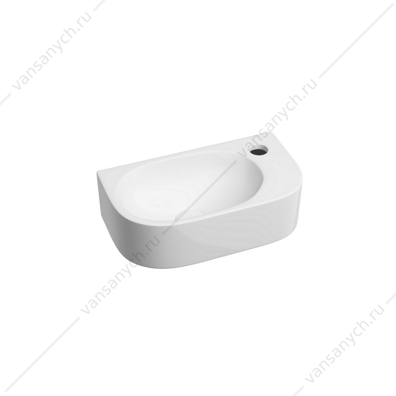 Раковина 41см Ceramica Nova ELEMENT CN6066L подвесная белый CERAMICA NOVA (Италия) купить в Тюмени (Ван Саныч™)