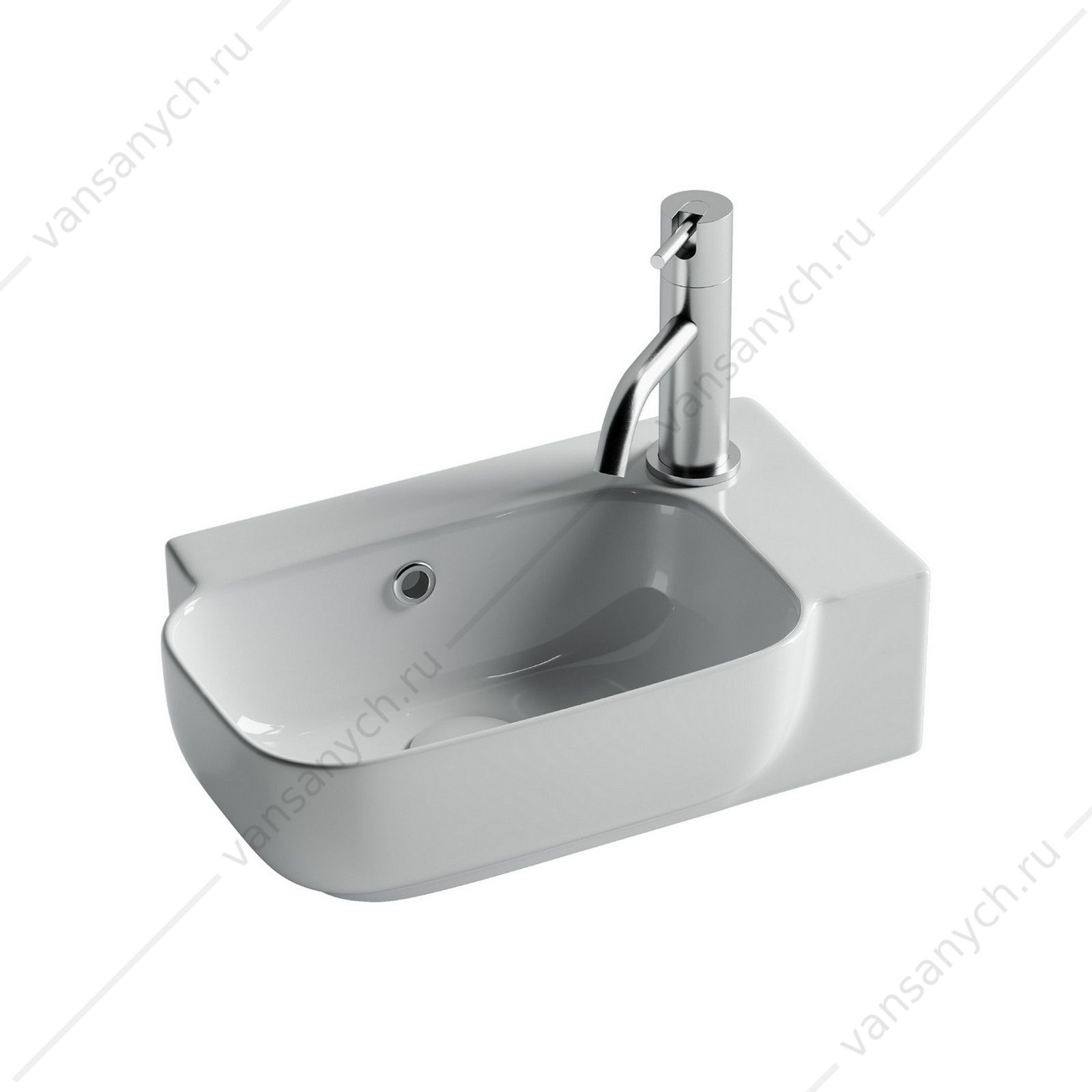 Раковина 40см Ceramica Nova ELEMENT CN6074L подвесная белый CERAMICA NOVA (Италия) купить в Тюмени (Ван Саныч™)