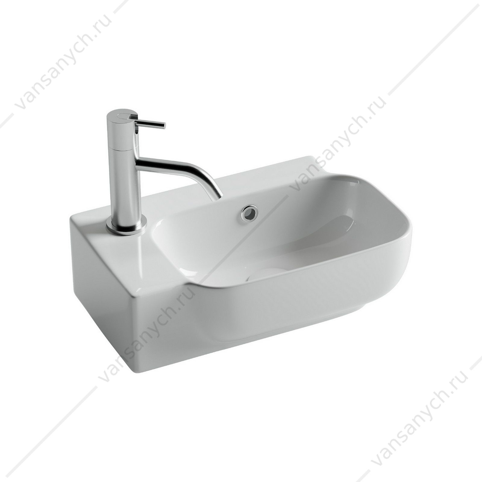 Раковина 40см Ceramica Nova ELEMENT CN6074R подвесная белый CERAMICA NOVA (Италия) купить в Тюмени (Ван Саныч™)