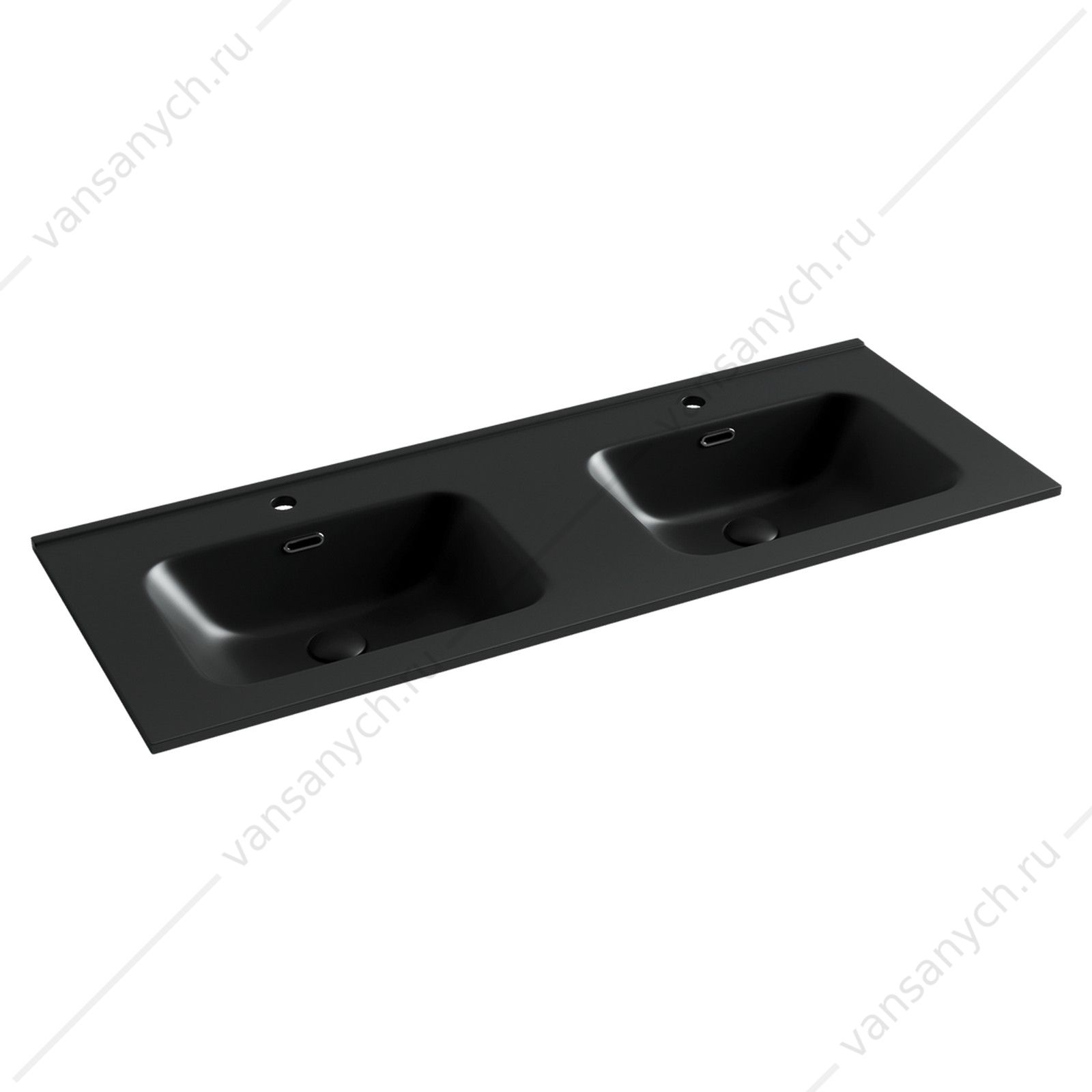 Раковина мебельная двойная 121 SANCOS ELEMENT 121х18 Черный матовый CN7004MB CERAMICA NOVA (Италия) купить в Тюмени (Ван Саныч™)