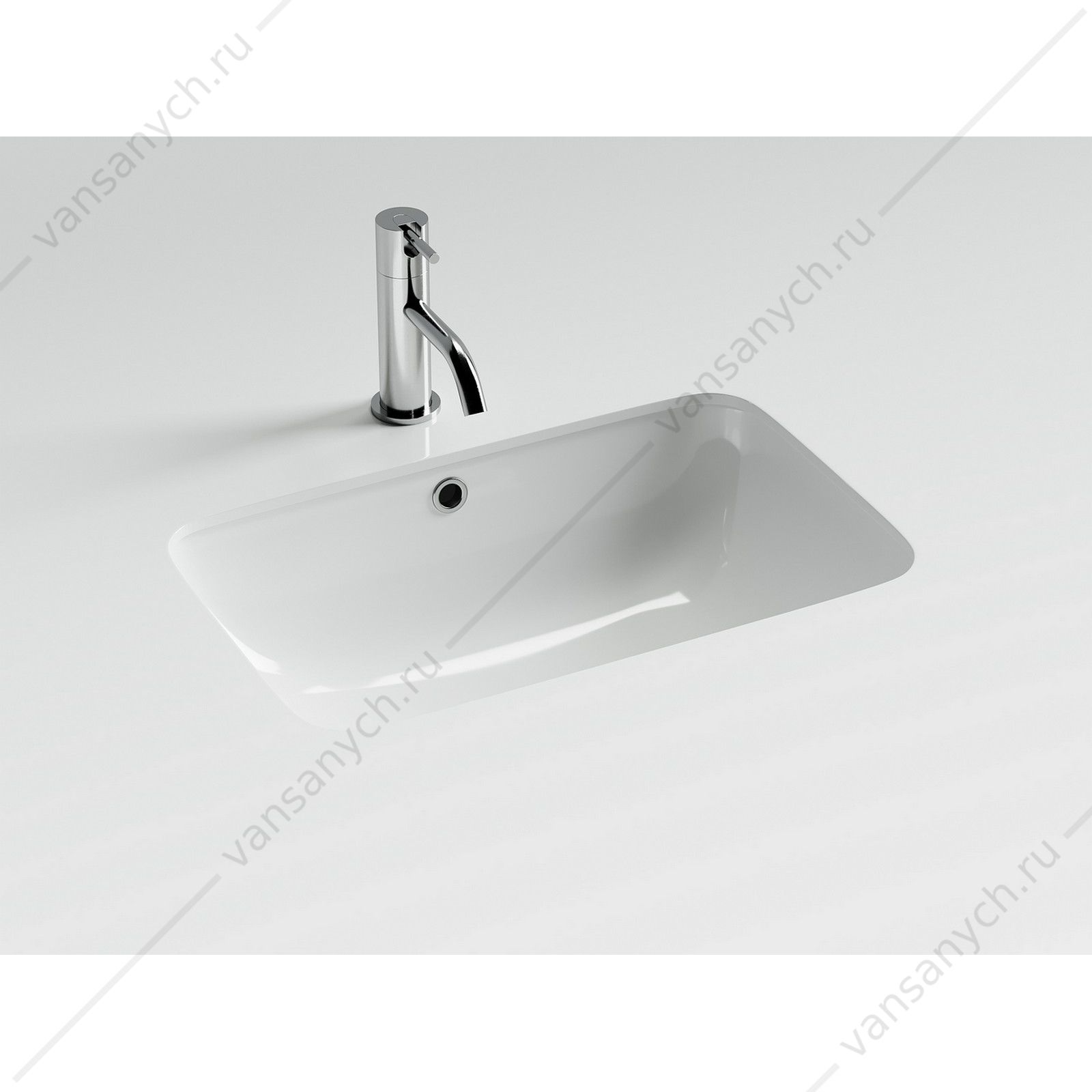 Раковина 54см Ceramica Nova ELEMENT CN7018 встраиваемая белый CERAMICA NOVA (Италия) купить в Тюмени (Ван Саныч™)