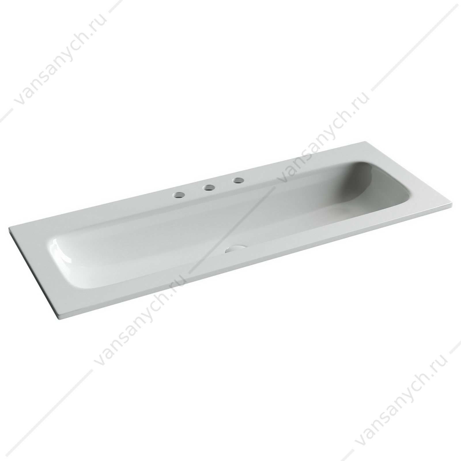 Раковина мебельная 121 3 отверстия под смеситель SANCOS GRACE 121х45, 7 Белый CN7024 CERAMICA NOVA (Италия) купить в Тюмени (Ван Саныч™)