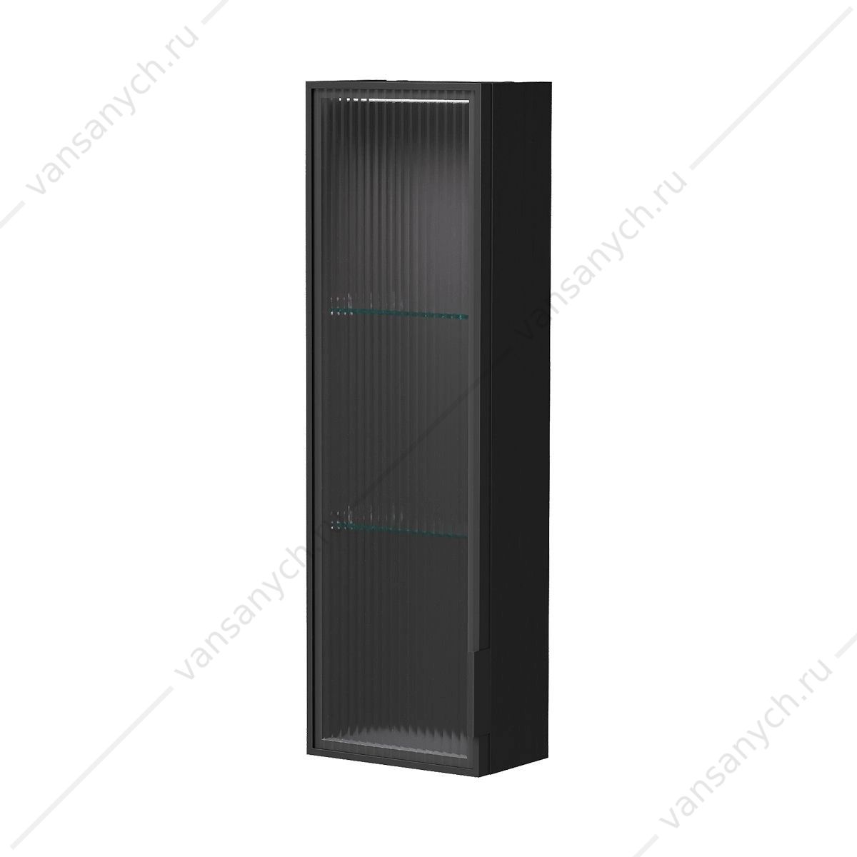 УТ000039739 Шкаф 25х80 со стеклом подвесной Stoune 25.1D, sSTOUNE25.1D.R/L-35, дуб черный EQUIL (Россия) купить в Тюмени (Ван Саныч™)