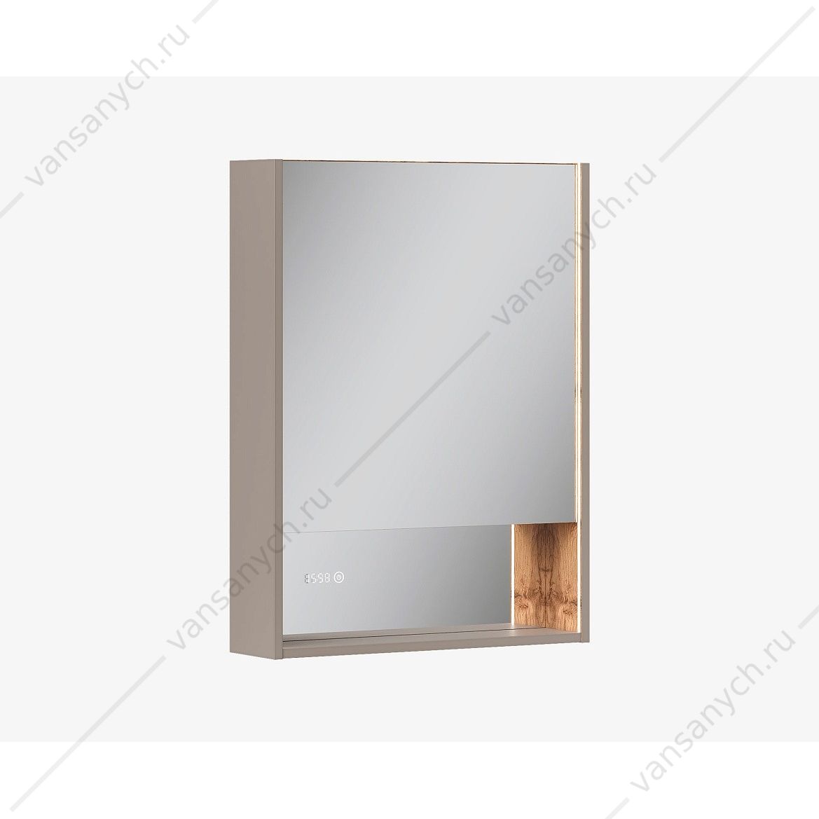 УТ000039746   Шкаф 60 зеркальный EQUIL Gleam 60.1D szGLEAM.LED.60.1D-25, амарок/дуб вотан EQUIL (Россия) купить в Тюмени (Ван Саныч™)