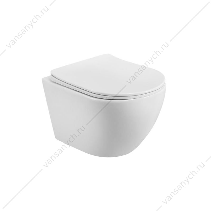 Унитаз безободковый, смыв Торнадо, с сиденьем BelBagno MARINO-TOR подвесной BB7026CH-TOR/SC Belbagno (Италия) купить в Тюмени (Ван Саныч™)
