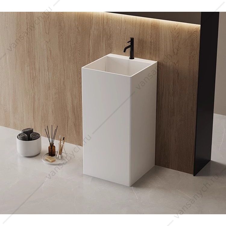 Раковина 40х40 напольная иск. камень SSolid Surface CEZARES CZR-SLIDER-400/850-LV-SS Cezares (Италия) купить в Тюмени (Ван Саныч™)