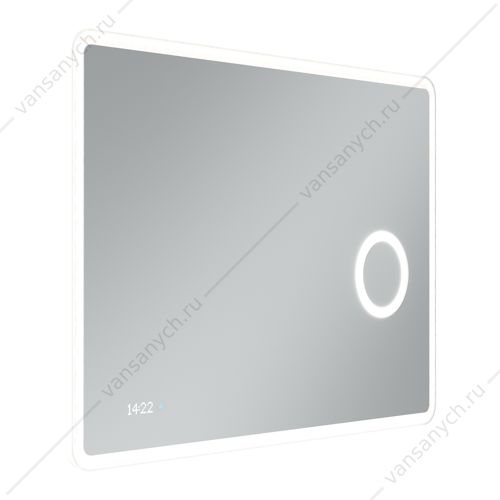 Зеркало 100 SANCOS Arcadia 1.0 100х70 с подсветкой, сенсор, часы, интегрир. увеличит. зеркало, AR1.1000 SANCOS (Италия) купить в Тюмени (Ван Саныч™)