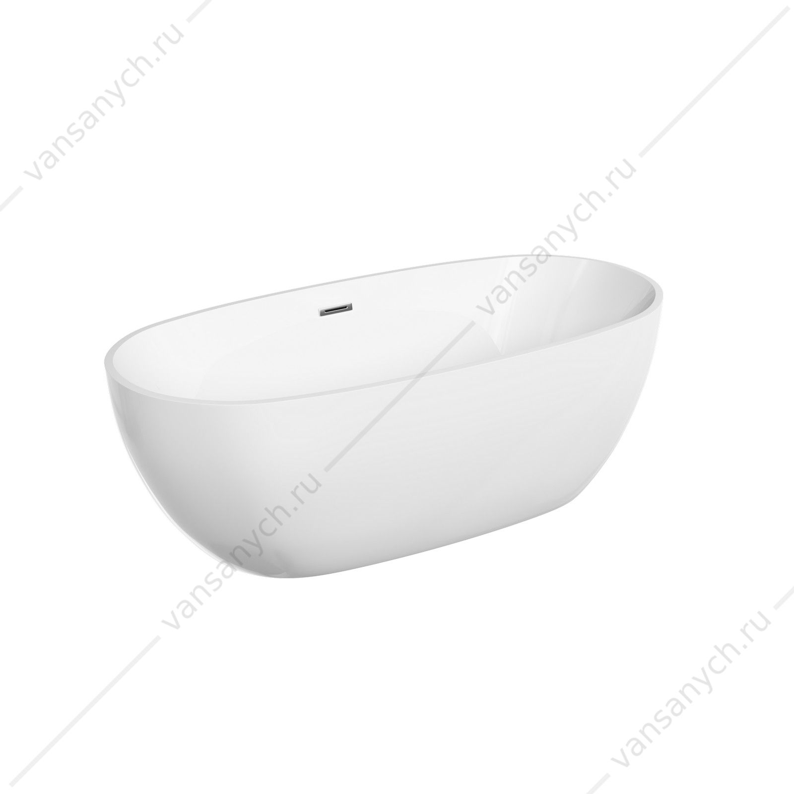 Ванна 170х80 акриловая Sancos Flo FB02 отдельностоящая овальная SANCOS (Италия) купить в Тюмени (Ван Саныч™)