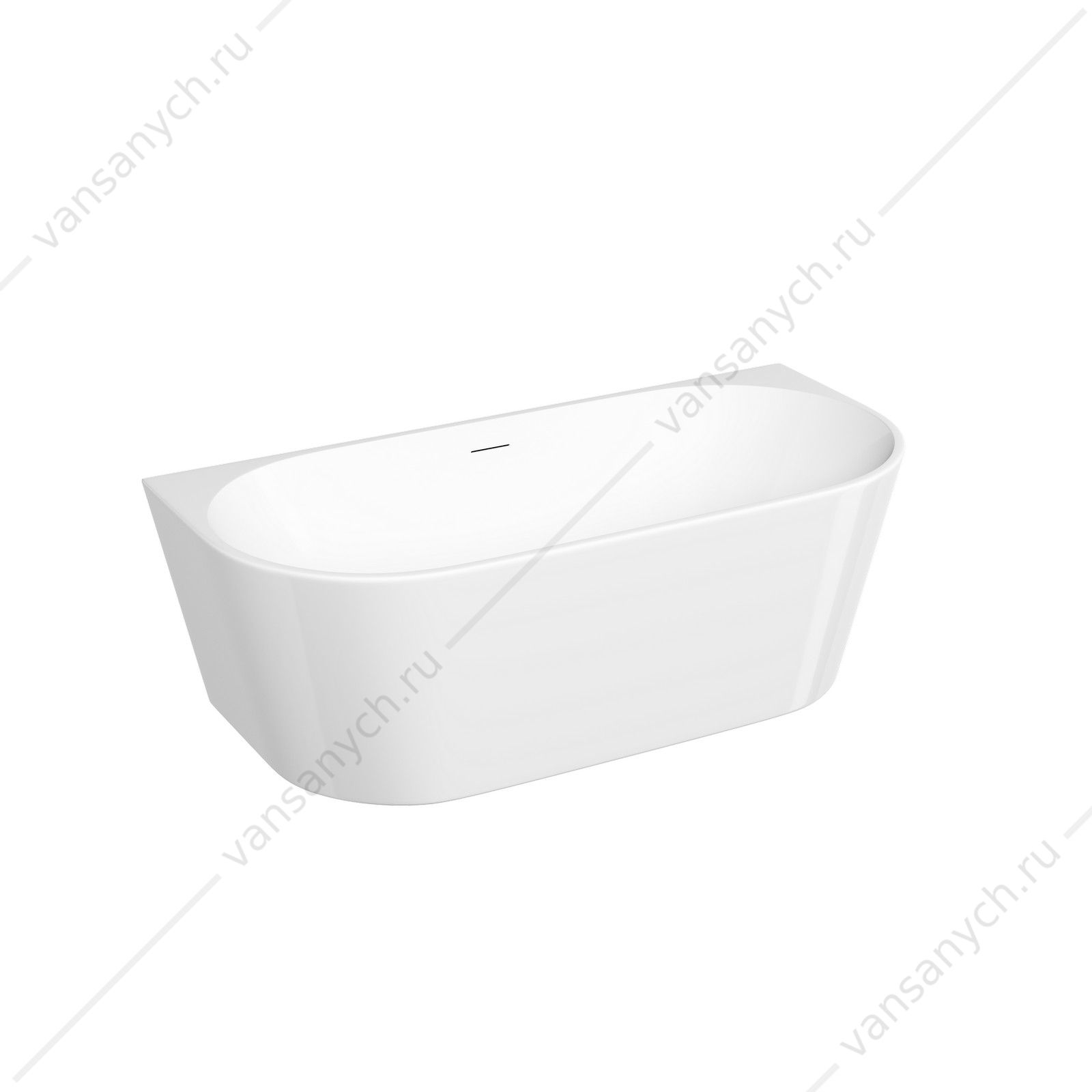 Ванна 170x80 Sancos Labo FB22 пристенная асимметричная SANCOS (Италия) купить в Тюмени (Ван Саныч™)