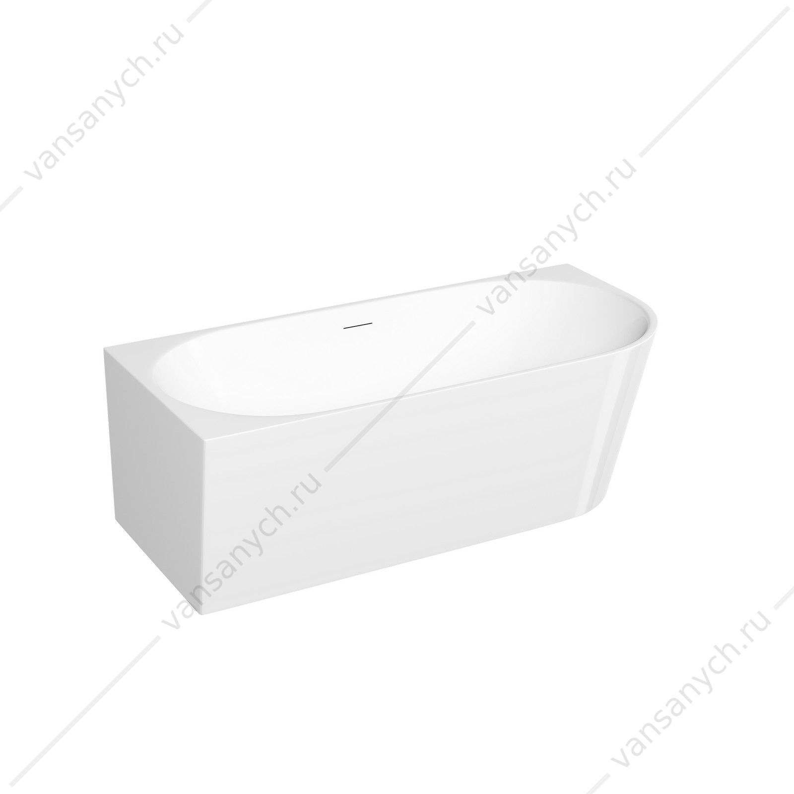 Ванна 170x80 Sancos Edge L FB23L левосторонняя пристенная асимметричная SANCOS (Италия) купить в Тюмени (Ван Саныч™)