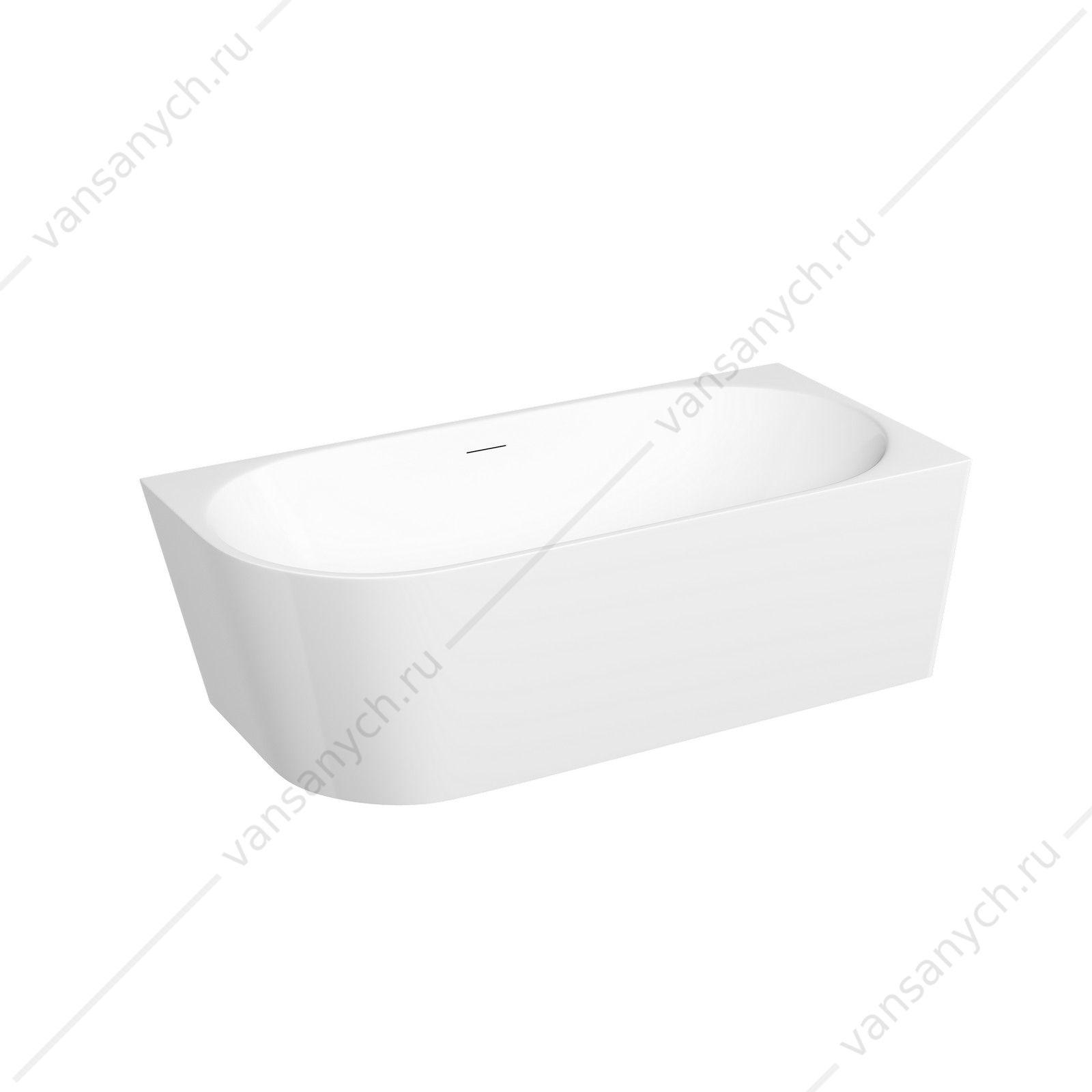 Ванна 170x80 Sancos Edge R FB23R правосторонняя пристенная асимметричная SANCOS (Италия) купить в Тюмени (Ван Саныч™)