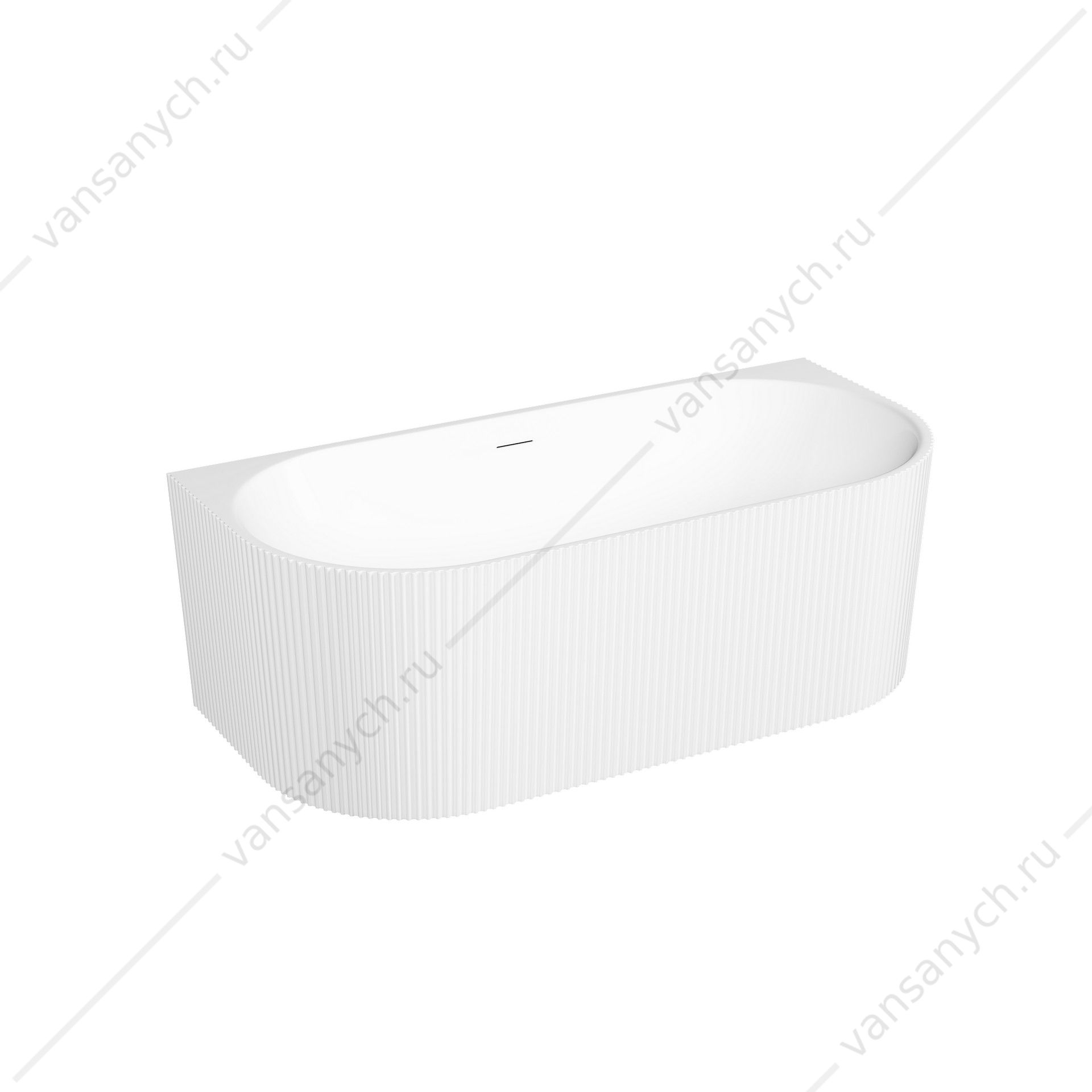 Ванна 170x80 Sancos Vivia FB25 пристенная асимметричная SANCOS (Италия) купить в Тюмени (Ван Саныч™)