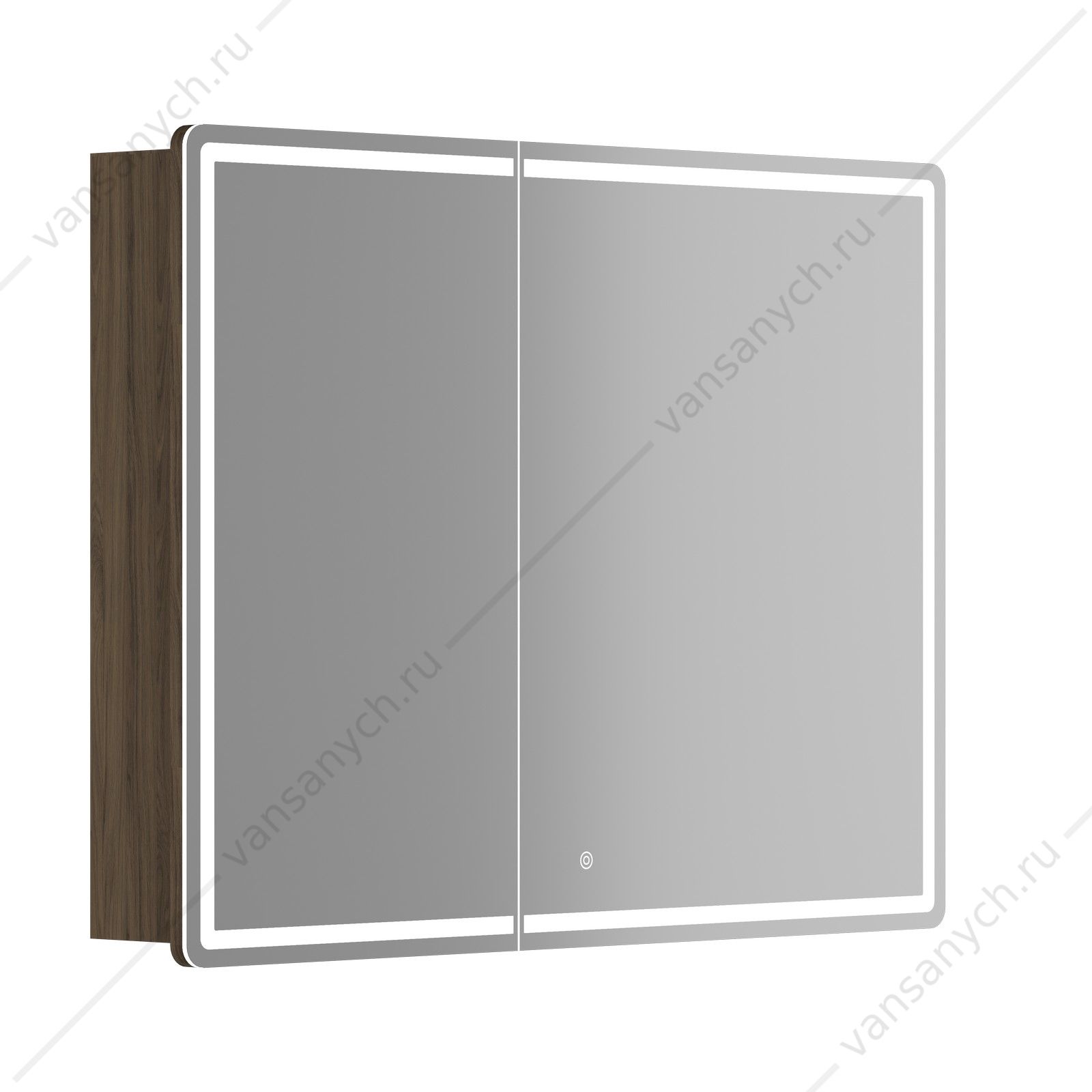 Зеркальный шкаф 99 SANCOS Mirror 99х74 Дуб чарльстон L, R, с подсветкой, сенсор, MI100ECH SANCOS (Италия) купить в Тюмени (Ван Саныч™)
