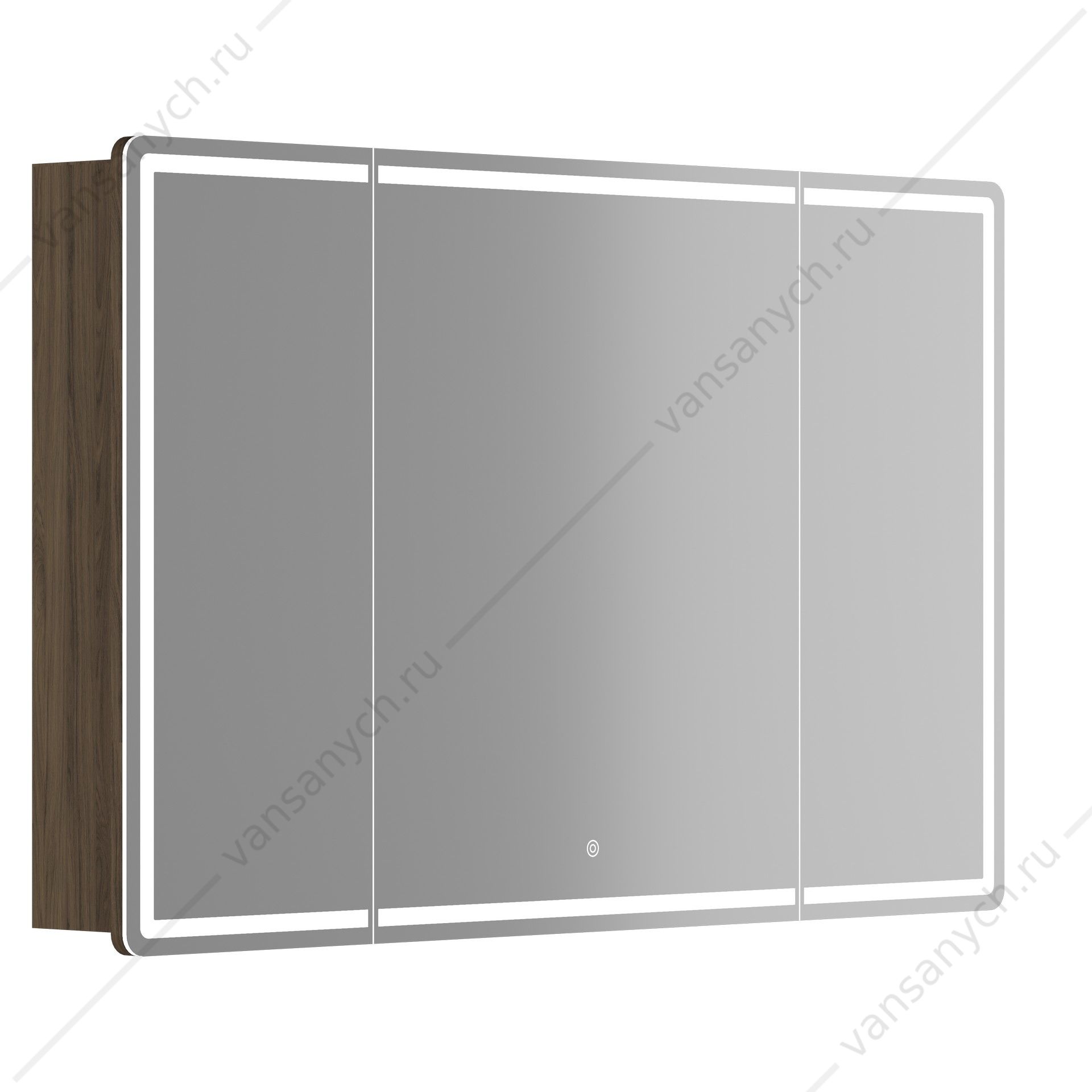 Зеркальный шкаф 119 SANCOS Mirror 119х74 Дуб чарльстон L, R, с подсветкой, сенсор, MI120ECH SANCOS (Италия) купить в Тюмени (Ван Саныч™)