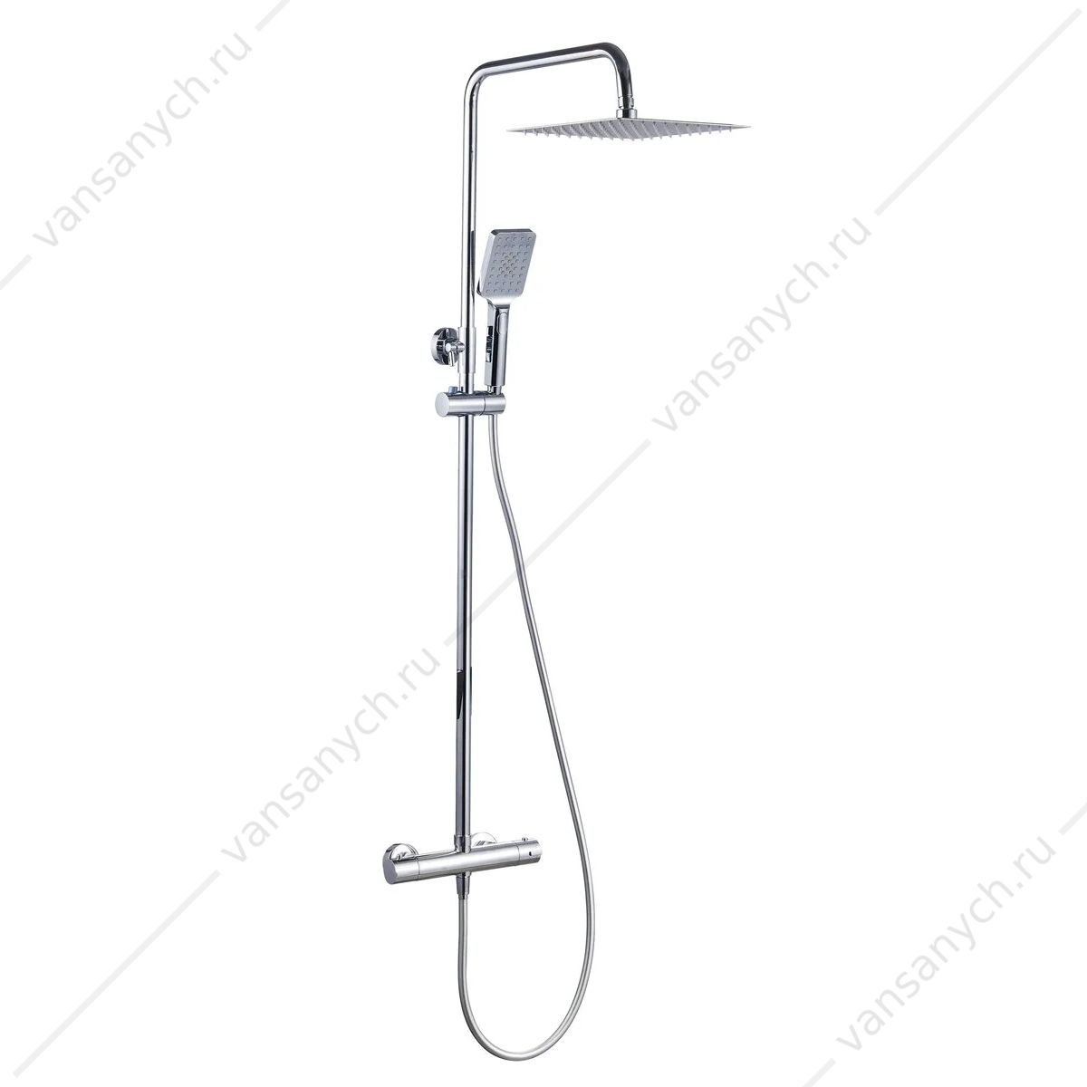 Душевая стойка с термостатом Sancos Kanedo SC7100CH настенная цвет хром SANCOS (Италия) купить в Тюмени (Ван Саныч™)