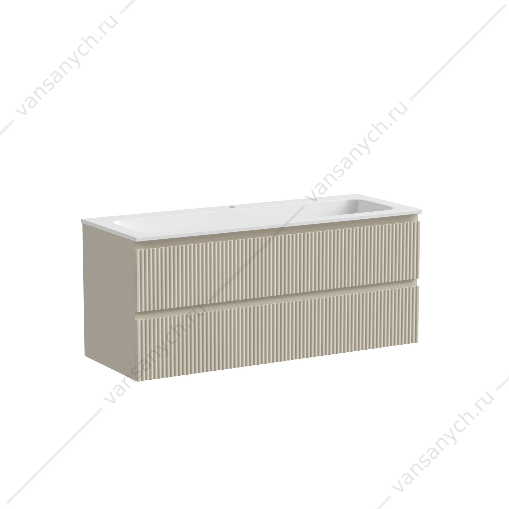 Тумба под раковину 120 подвесная SANCOS SNOB R 119,5х50 Beige Soft SNR120CE SANCOS (Италия) купить в Тюмени (Ван Саныч™)