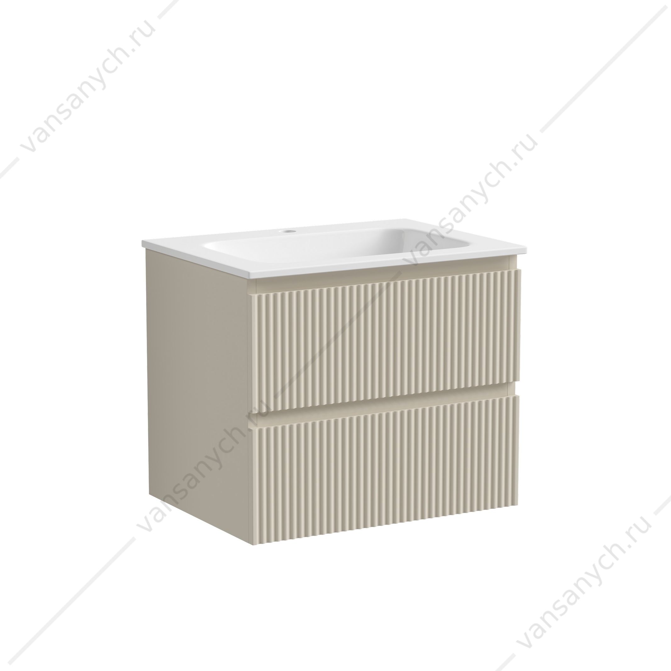 Тумба под раковину 60 подвесная SANCOS SNOB R 59х50 Beige Soft SNR60CE SANCOS (Италия) купить в Тюмени (Ван Саныч™)