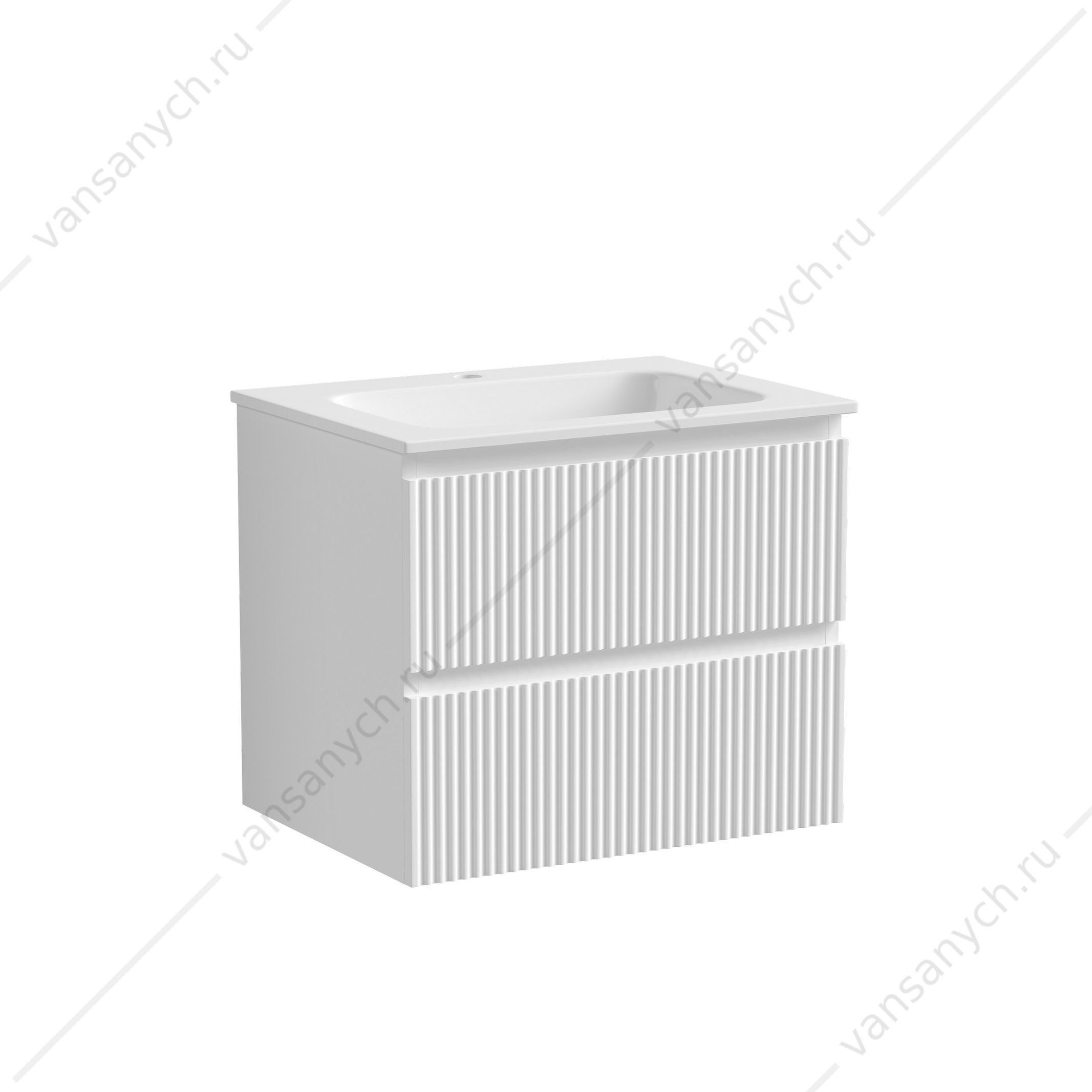 Тумба под раковину 60 подвесная SANCOS SNOB R 59х50 Bianco SNR60W SANCOS (Италия) купить в Тюмени (Ван Саныч™)