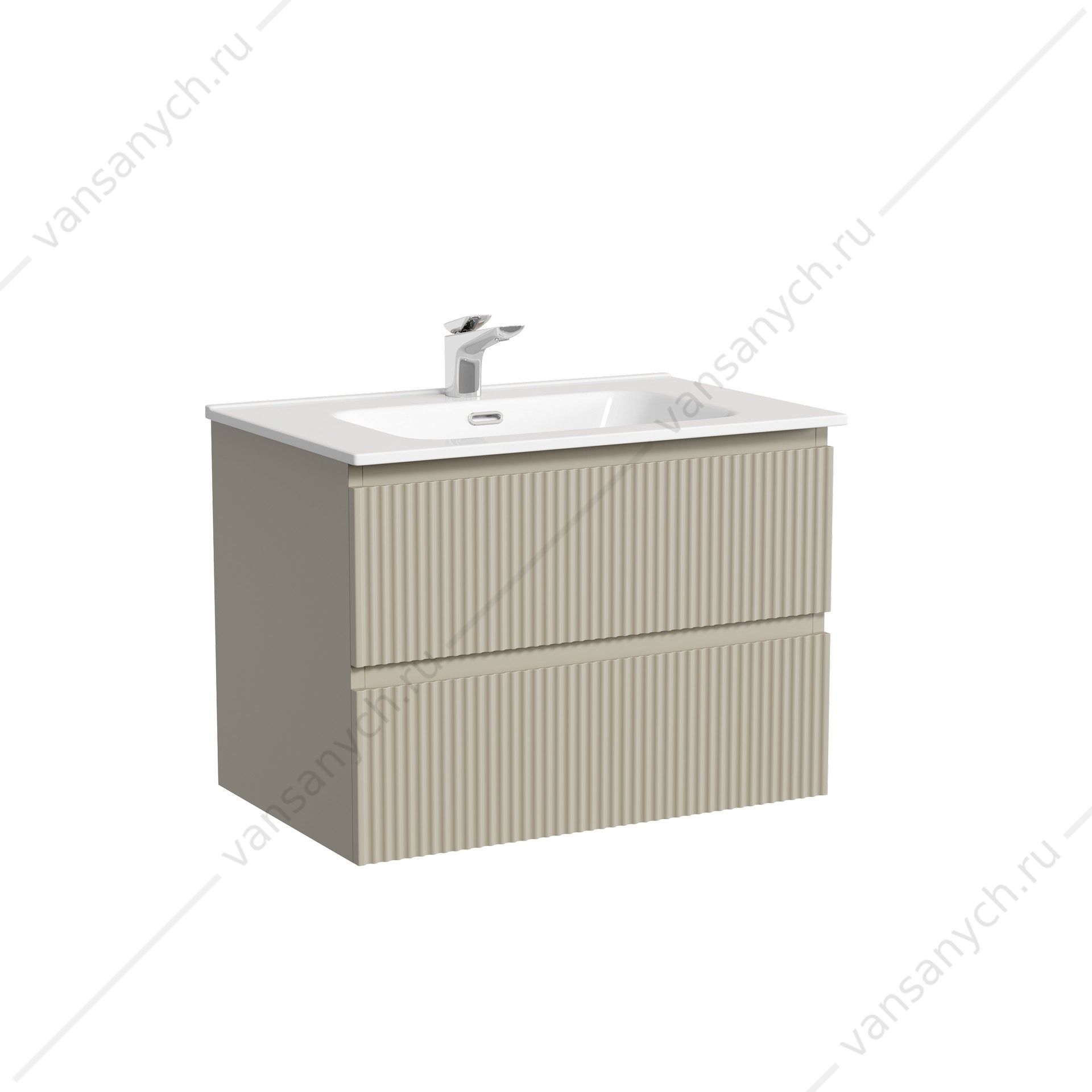 Тумба под раковину 70 подвесная SANCOS SNOB R 69х50 Beige Soft SNR70CE SANCOS (Италия) купить в Тюмени (Ван Саныч™)