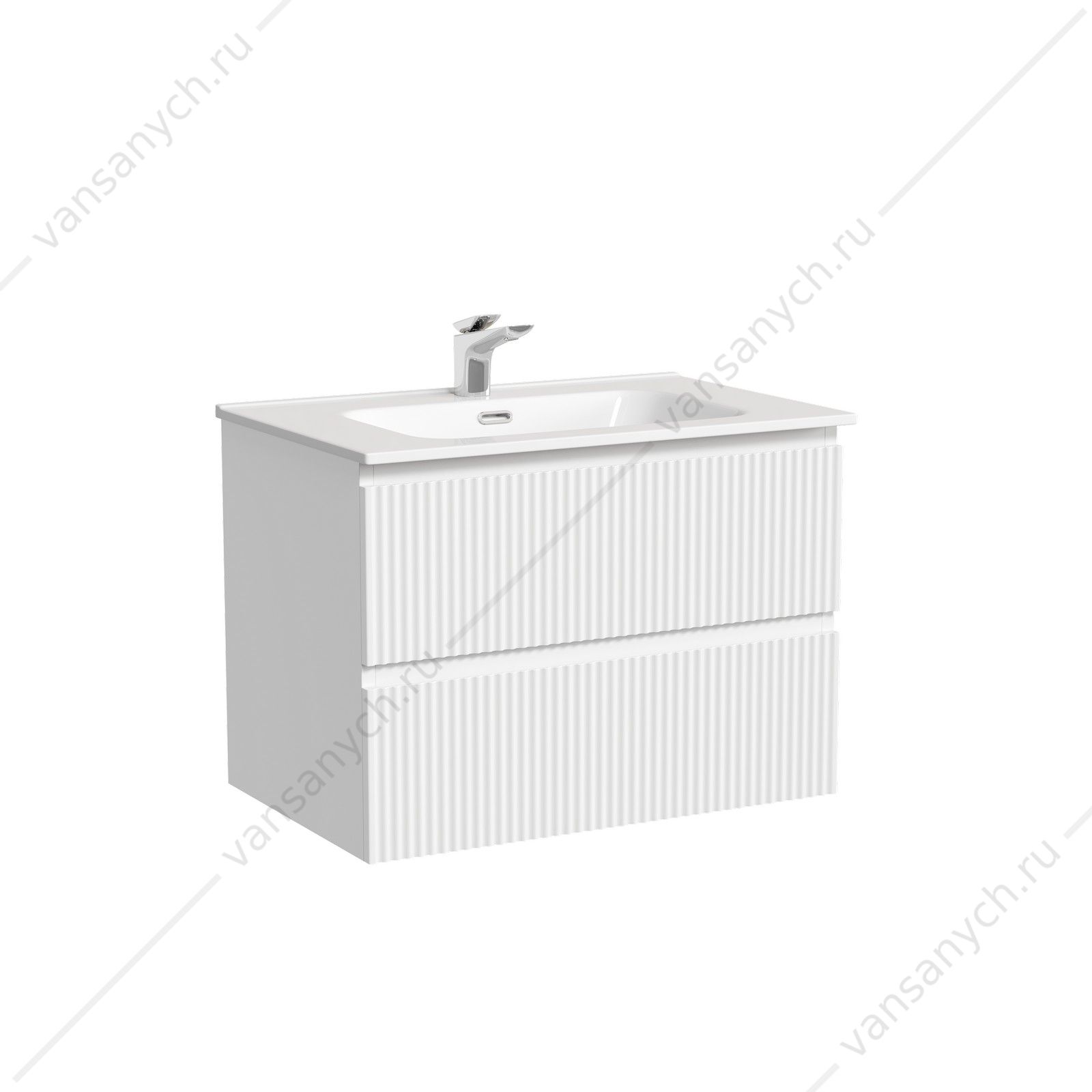 Тумба под раковину 70 подвесная SANCOS SNOB R 69х50 Bianco SNR70W SANCOS (Италия) купить в Тюмени (Ван Саныч™)