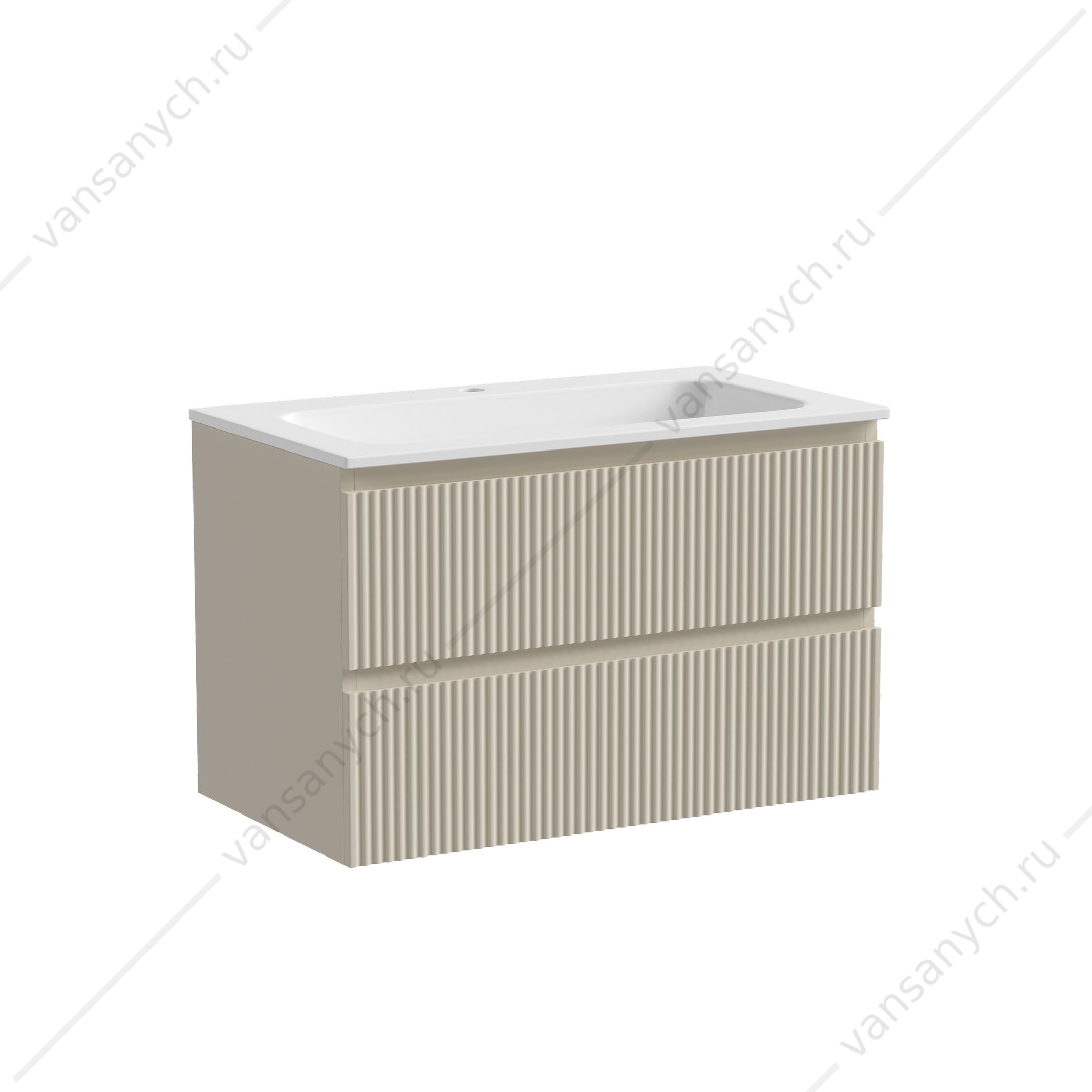 Тумба под раковину 80 подвесная SANCOS SNOB R 79х50 Beige Soft SNR80CE SANCOS (Италия) купить в Тюмени (Ван Саныч™)
