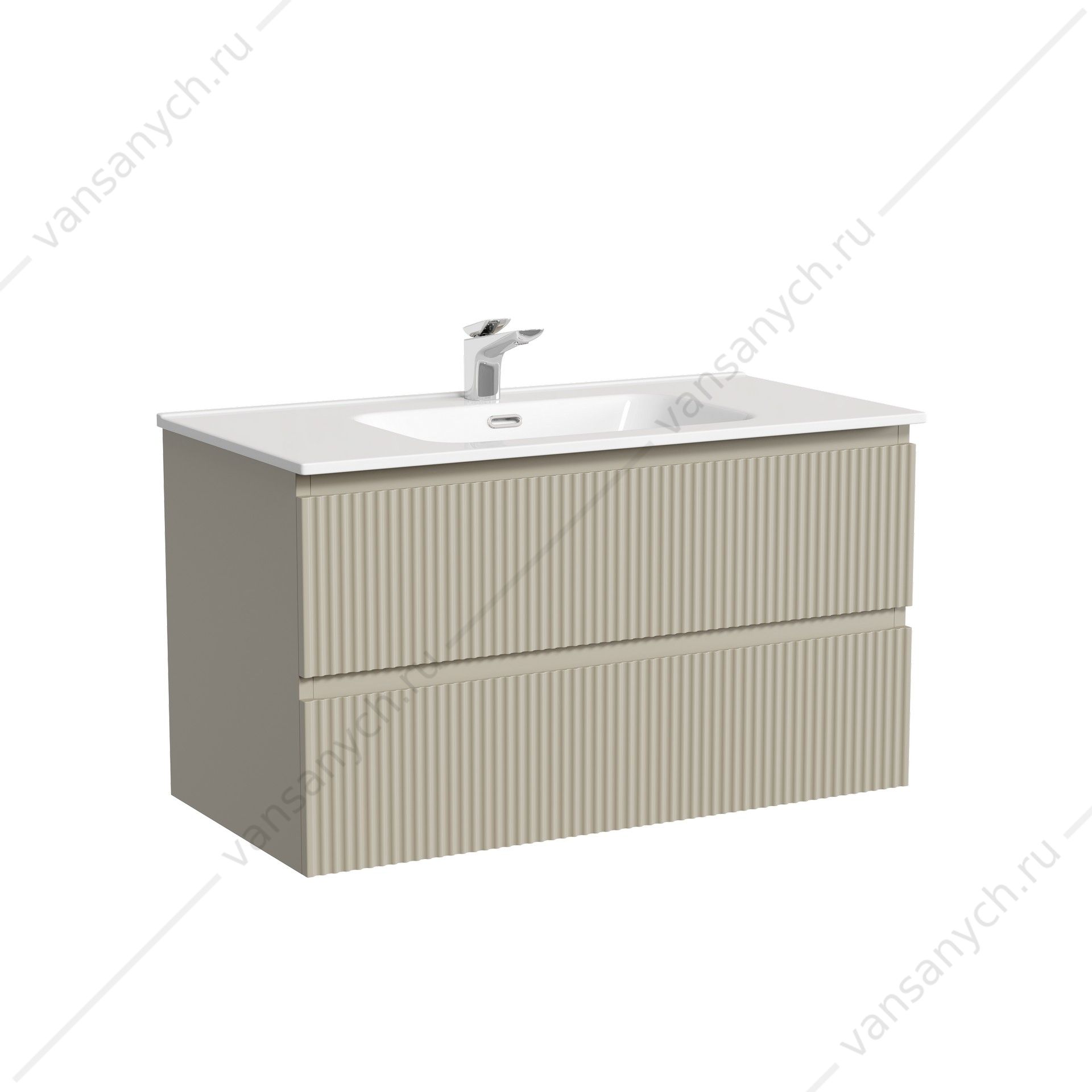 Тумба под раковину 90 подвесная SANCOS SNOB R 89х50 Beige Soft SNR90CE SANCOS (Италия) купить в Тюмени (Ван Саныч™)