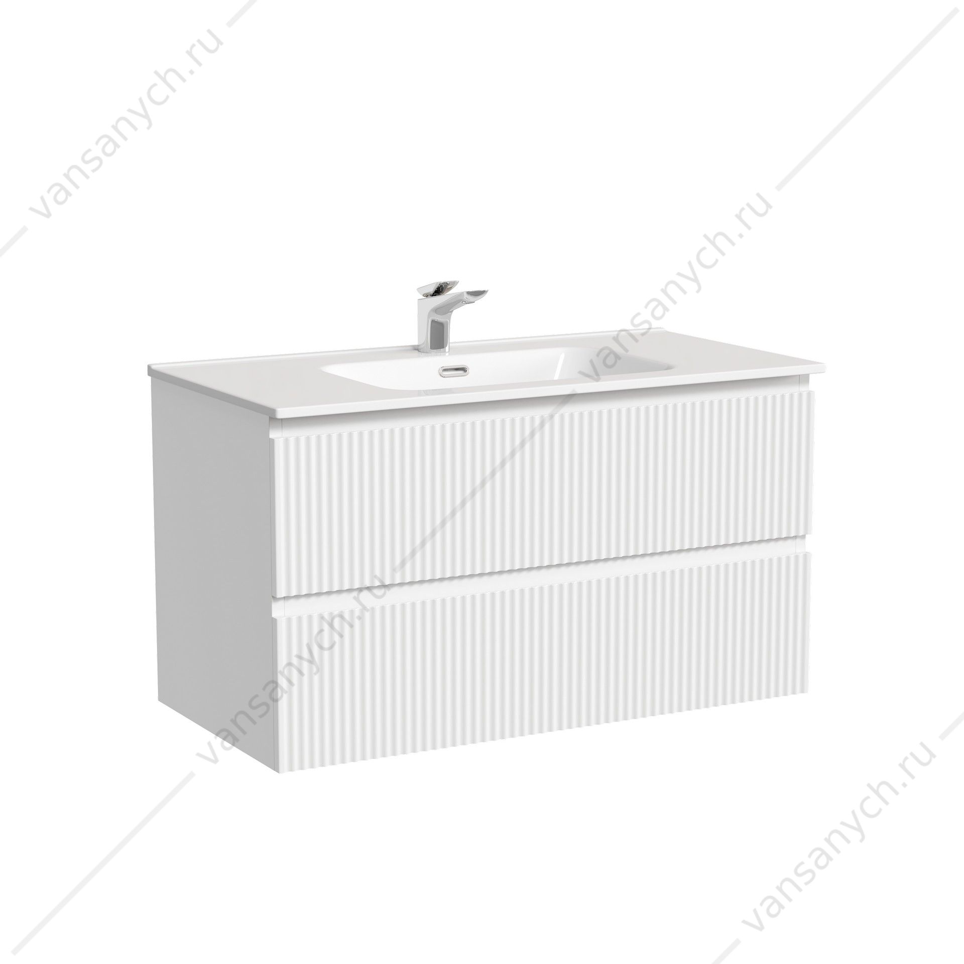 Тумба под раковину 90 подвесная SANCOS SNOB R 89х50 Bianco SNR90W SANCOS (Италия) купить в Тюмени (Ван Саныч™)